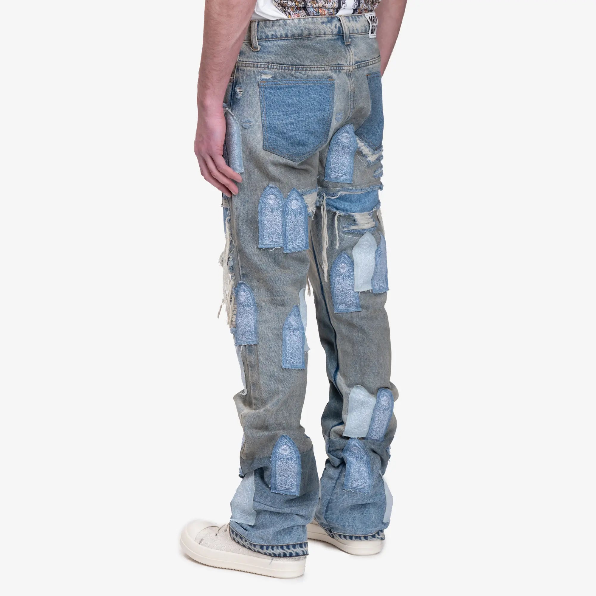 Who Decides War Patched Arch Repaired Blowout Jeans Multi - 4