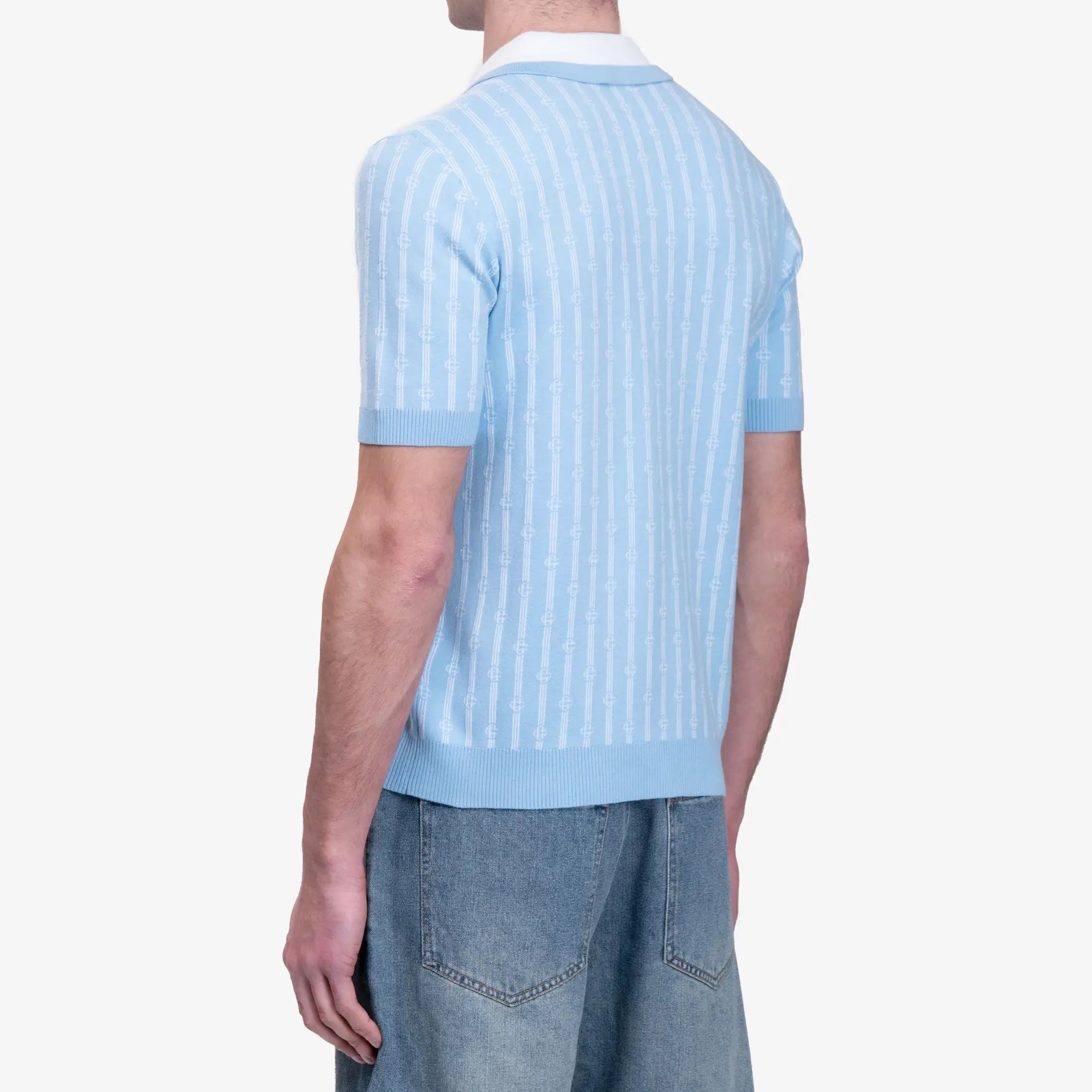 Casablanca Monogram Polo Blue - 4