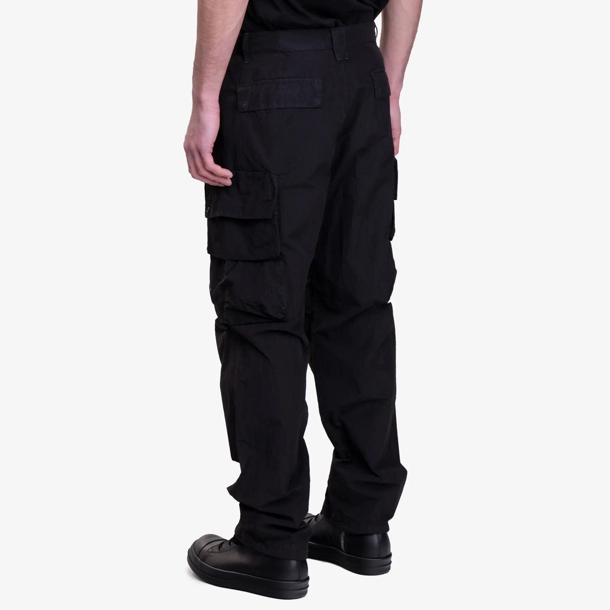 C.P. Company Flatt Nylon Cargo Pants Black - 4