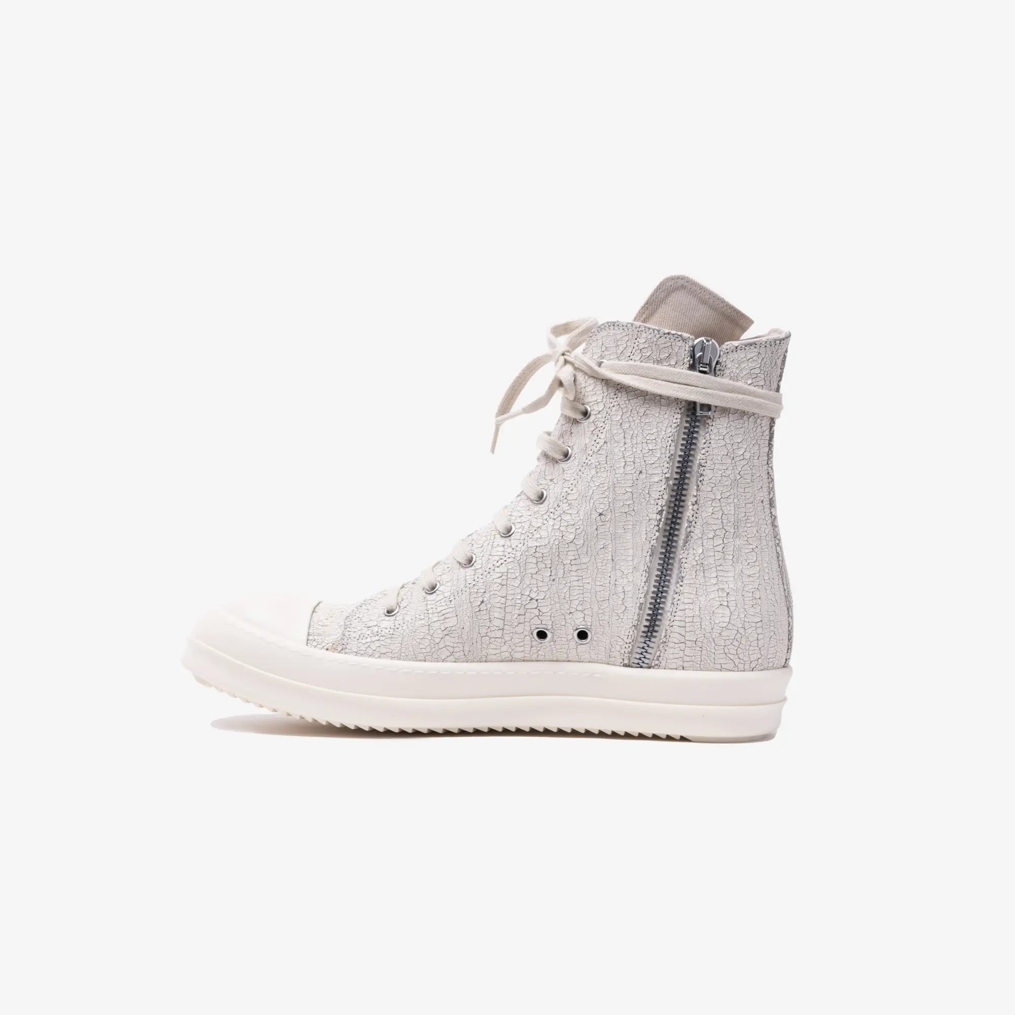 Rick Owens DRKSHDW Womens High - Top Sneaks Milk/Milk/Milk - 4