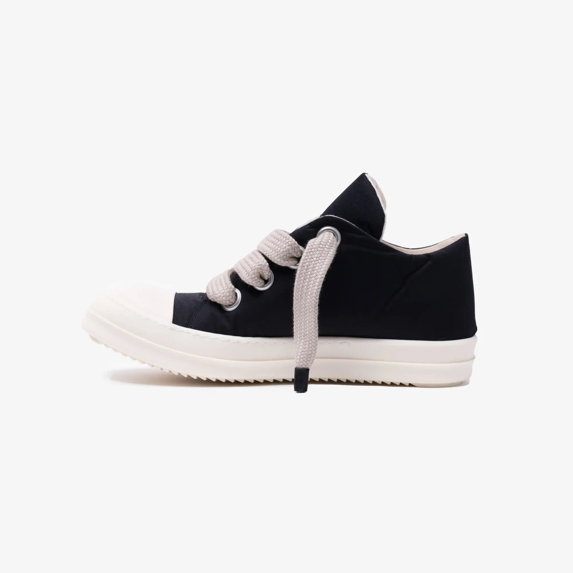 Rick Owens DRKSHDW Jumbo Lace Puffer Low - Top Sneaks Black/Milk/Milk - 4