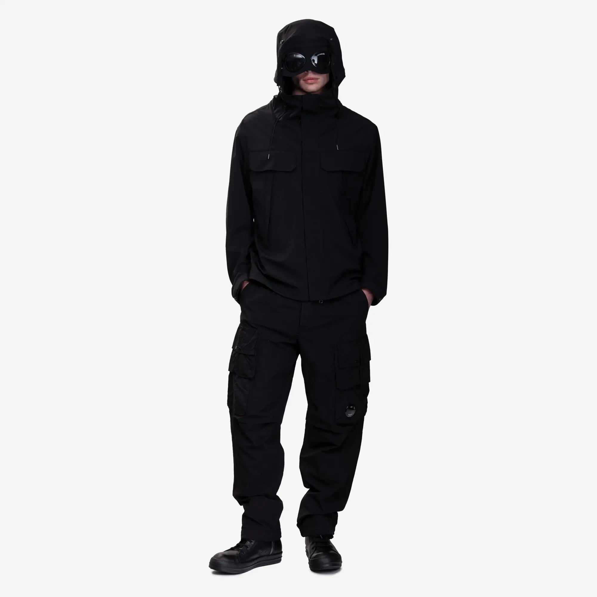 C.P. Company Shell - R Goggle Double Pocket Jacket Black - 5