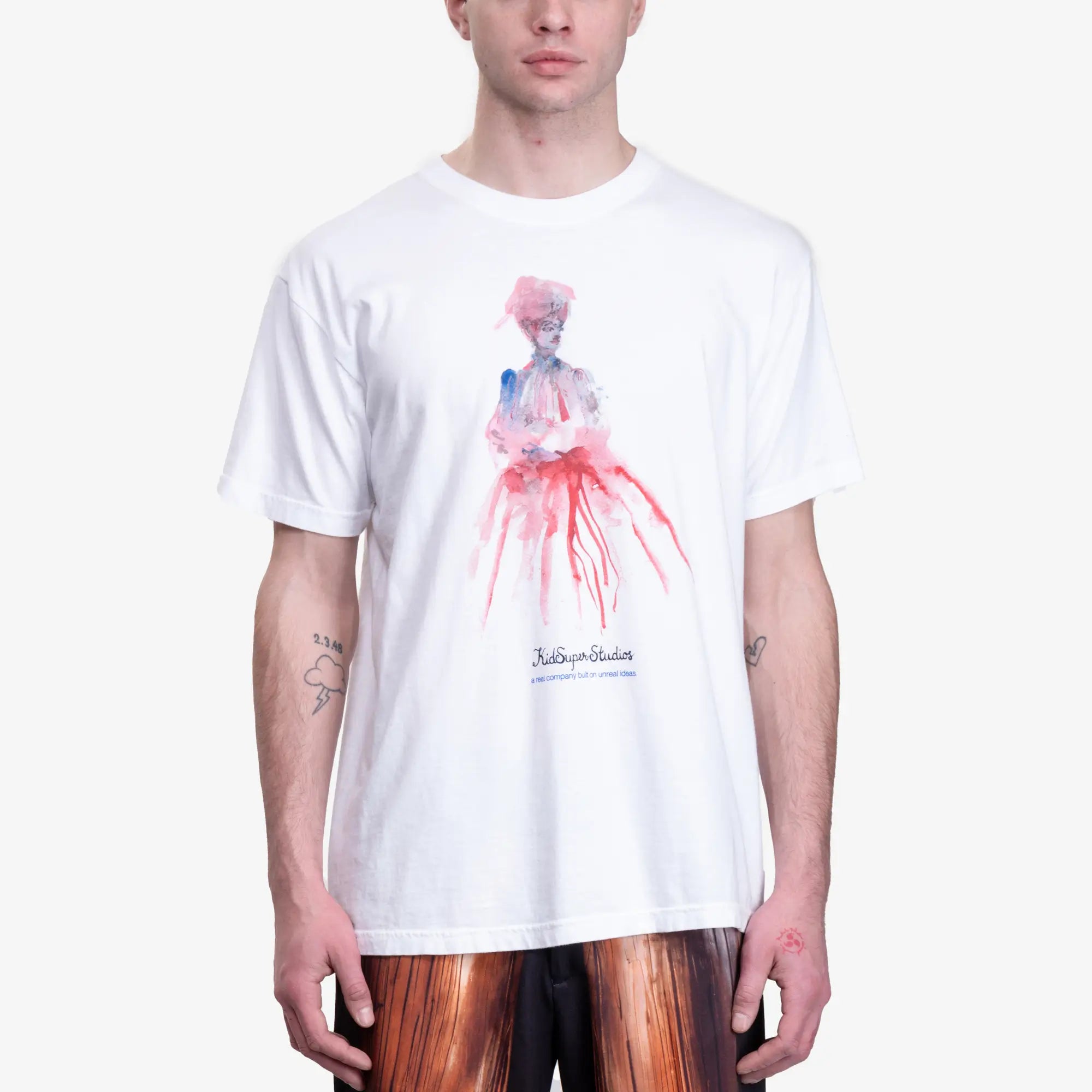 KidSuper Painted Woman T-Shirt White - 1