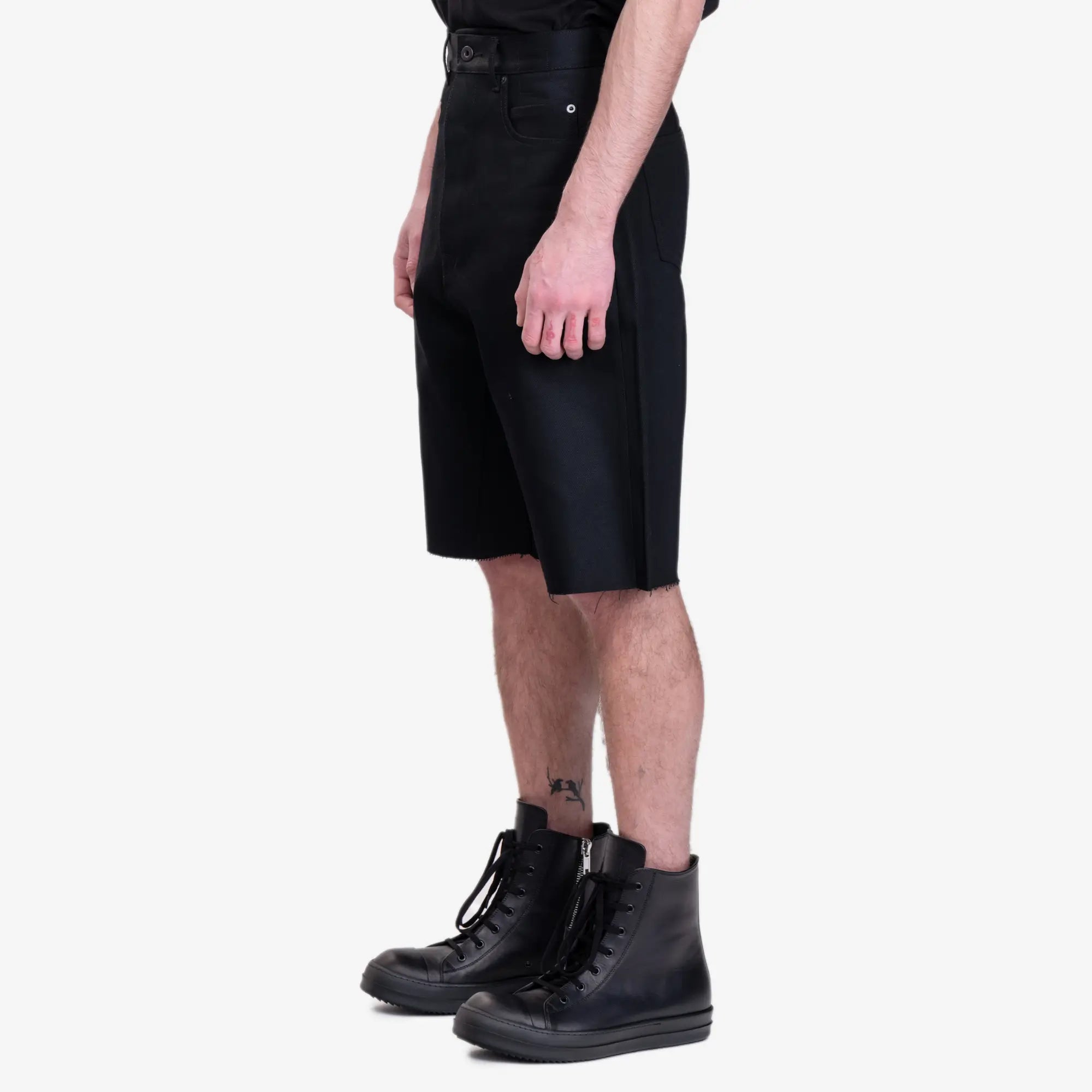 Rick Owens DRKSHDW Geth Cutoffs Shorts Black - 3
