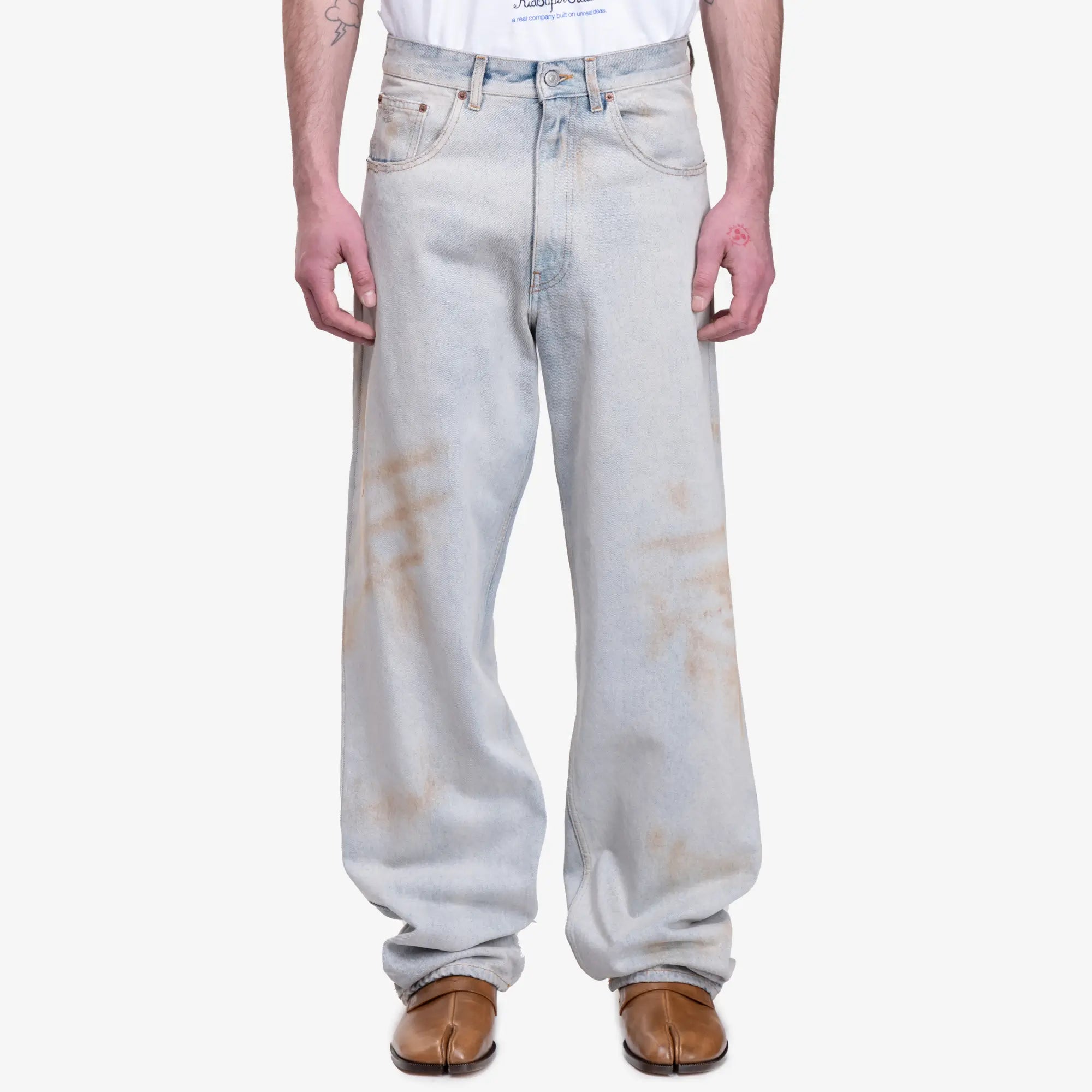 MM6 Distressed Jeans Light Blue - 1