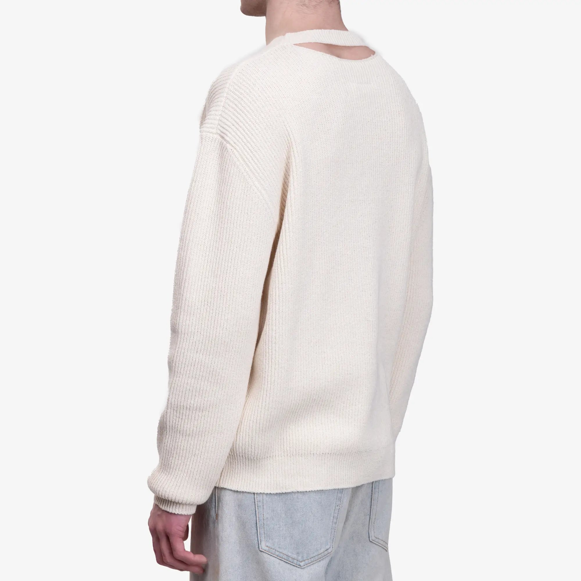 MM6 Smear Logo Sweater Cream - 4