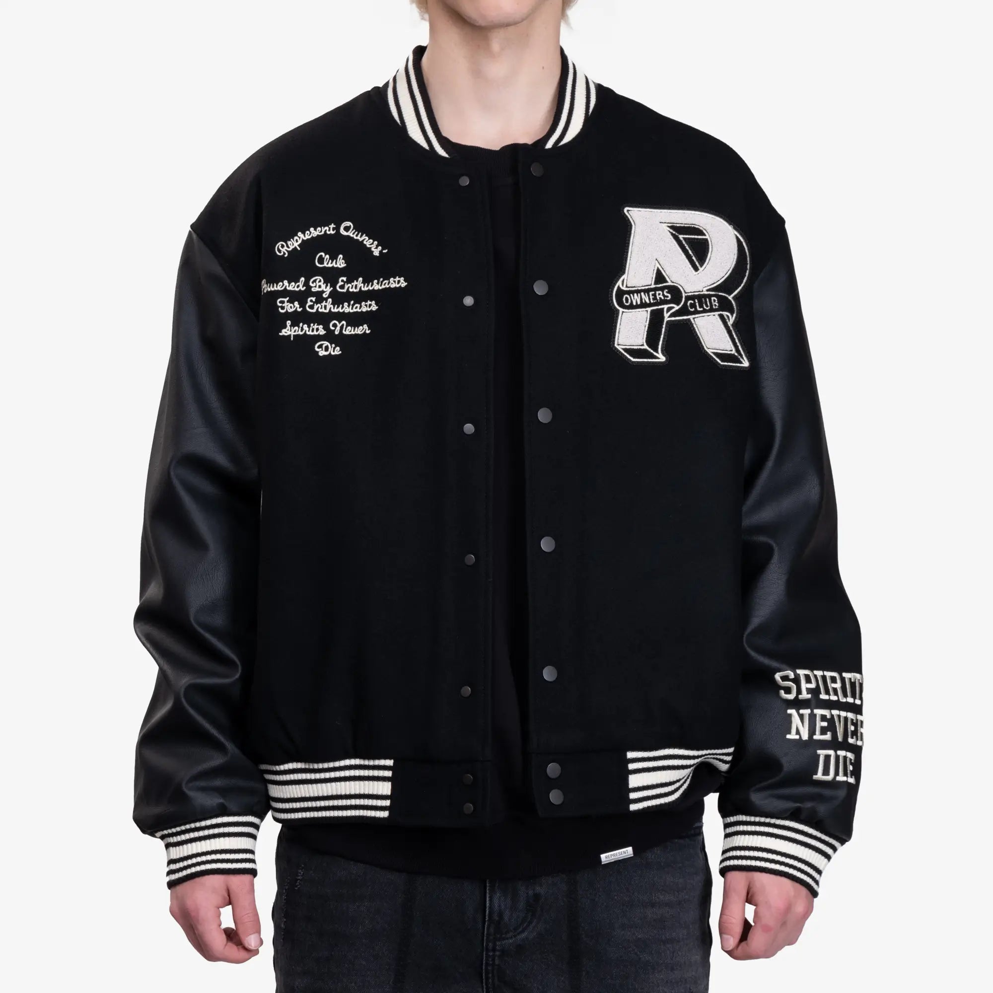 Represent Owners Club Varsity Jacket Black - 1