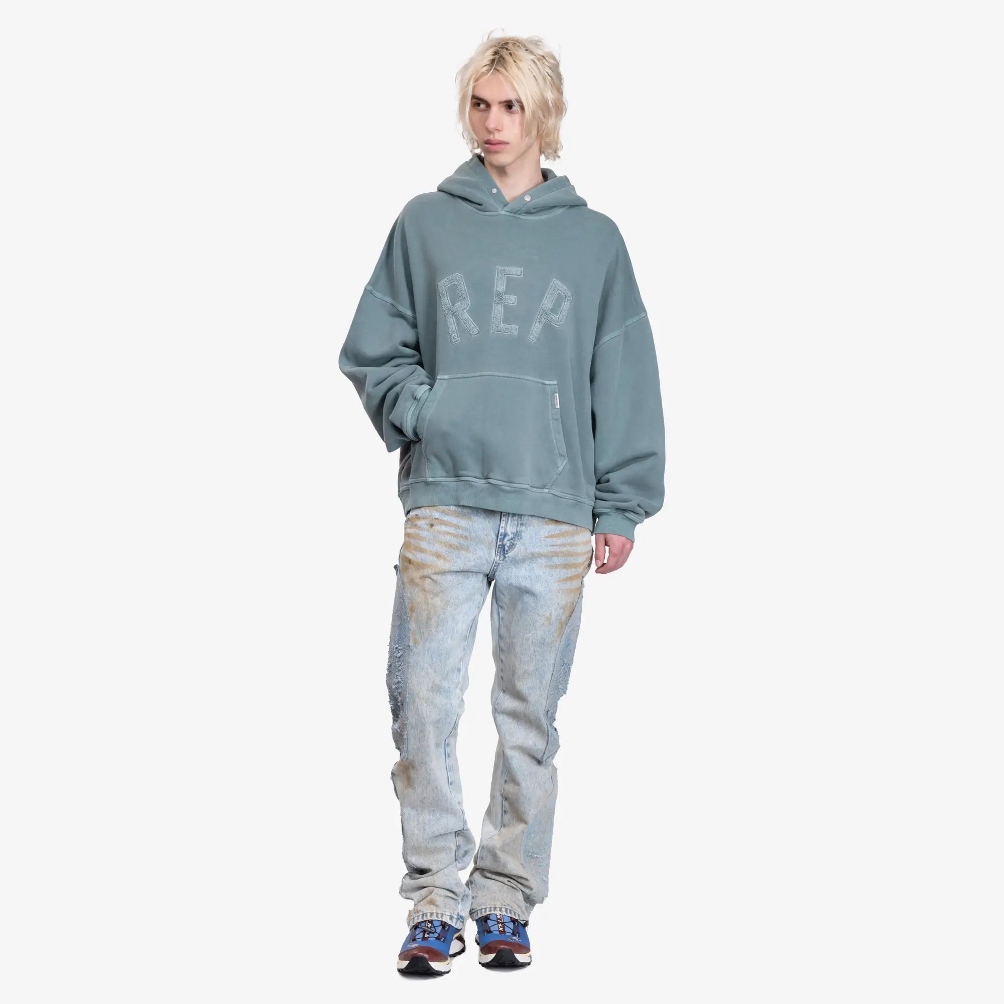 Represent Rep Applique Hoody Forest Green - 2