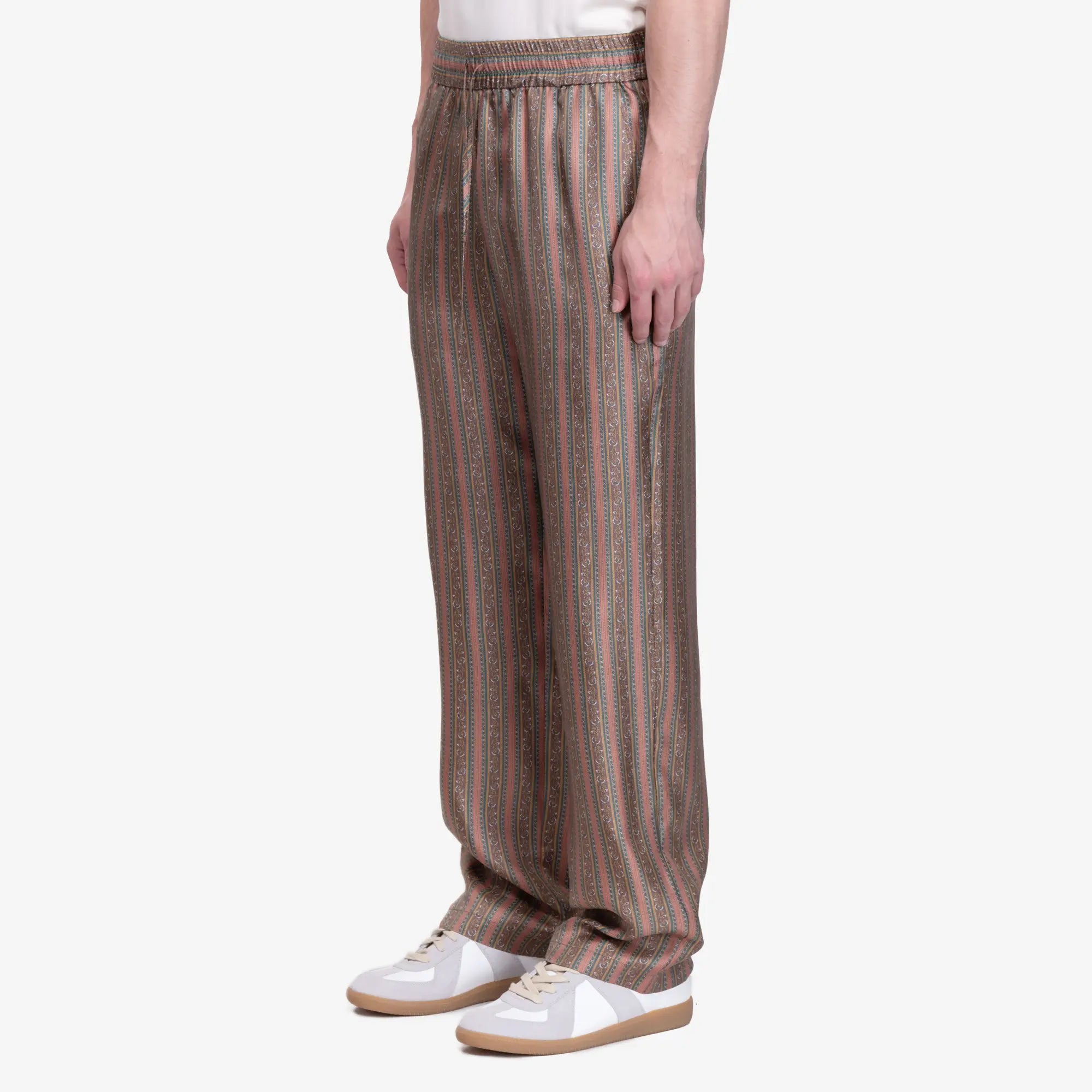 Drôle de Monsieur Le Pantalon Rayure Fleuries Beige - 3