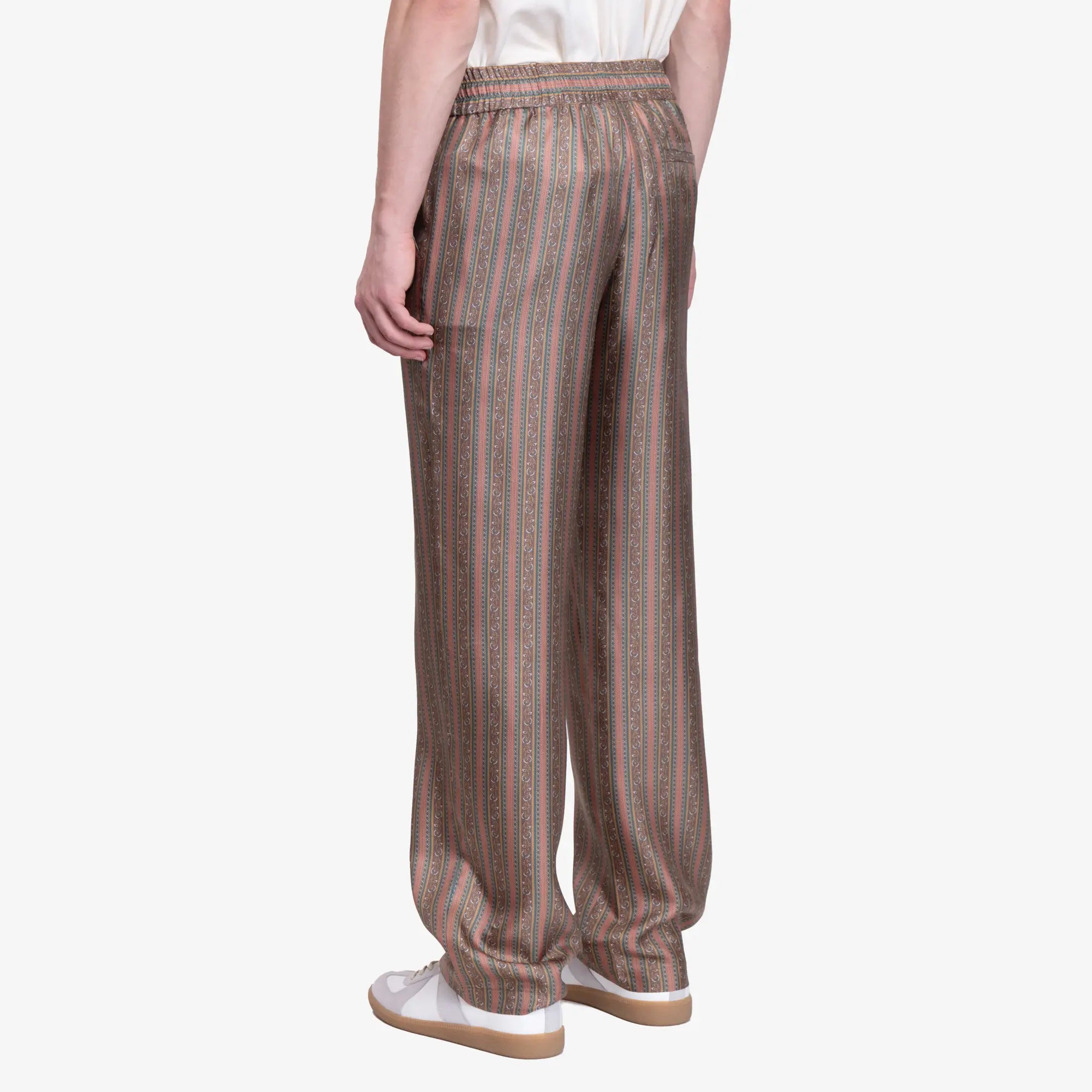 Drôle de Monsieur Le Pantalon Rayure Fleuries Beige - 4