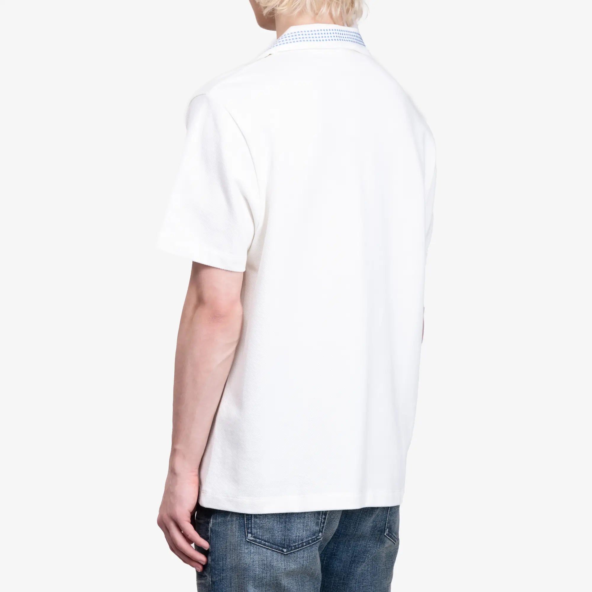 Drôle de Monsieur Le Polo Pique Damier Off White - 4