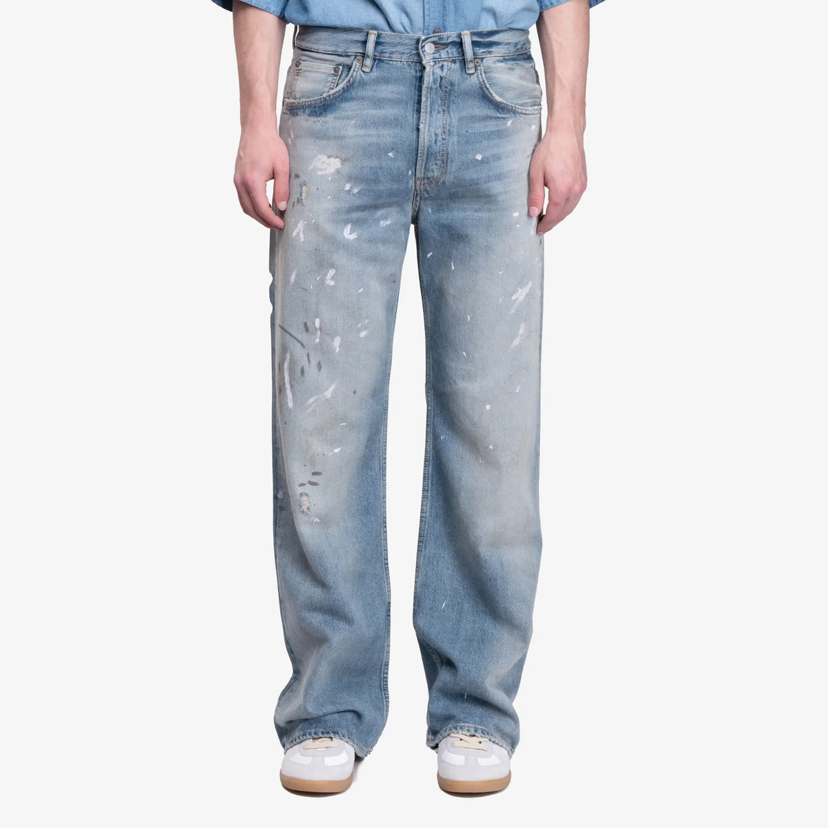 Acne Studios 2021M Trafalgar Loose Fit Jeans in Light Blue
