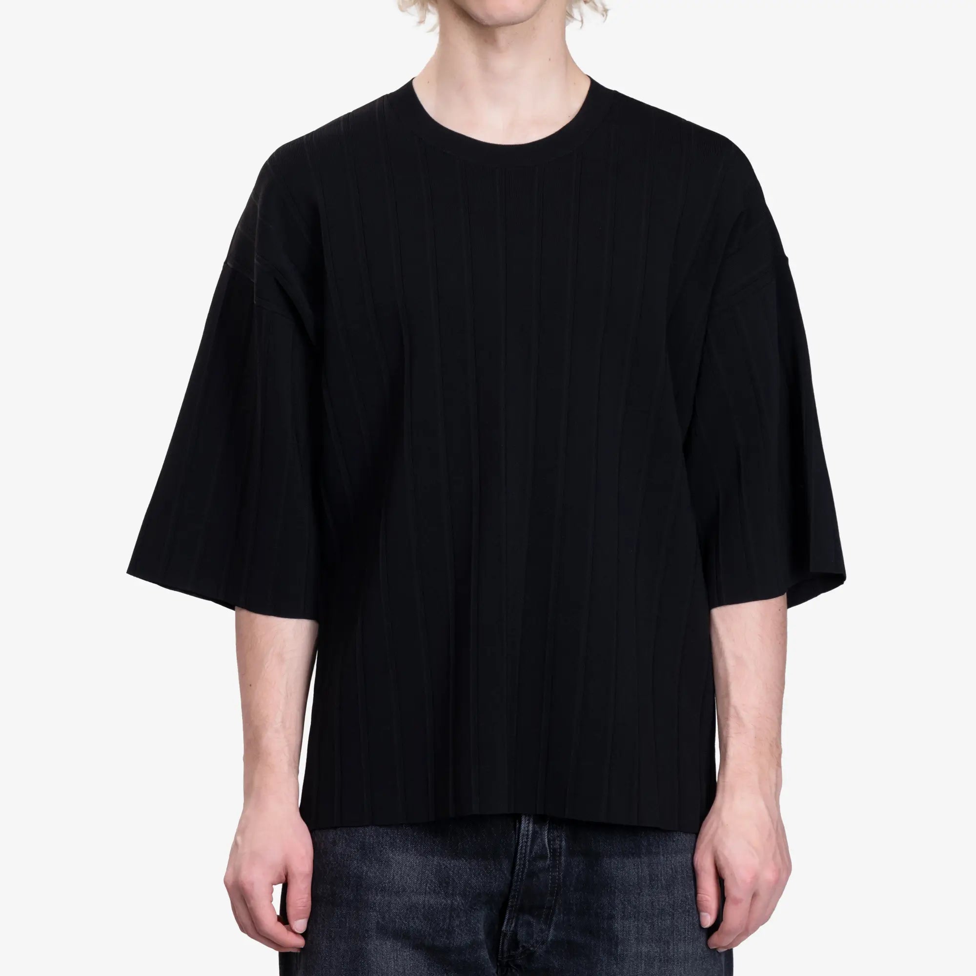Helmut Lang Pleated T-Shirt Black - 1
