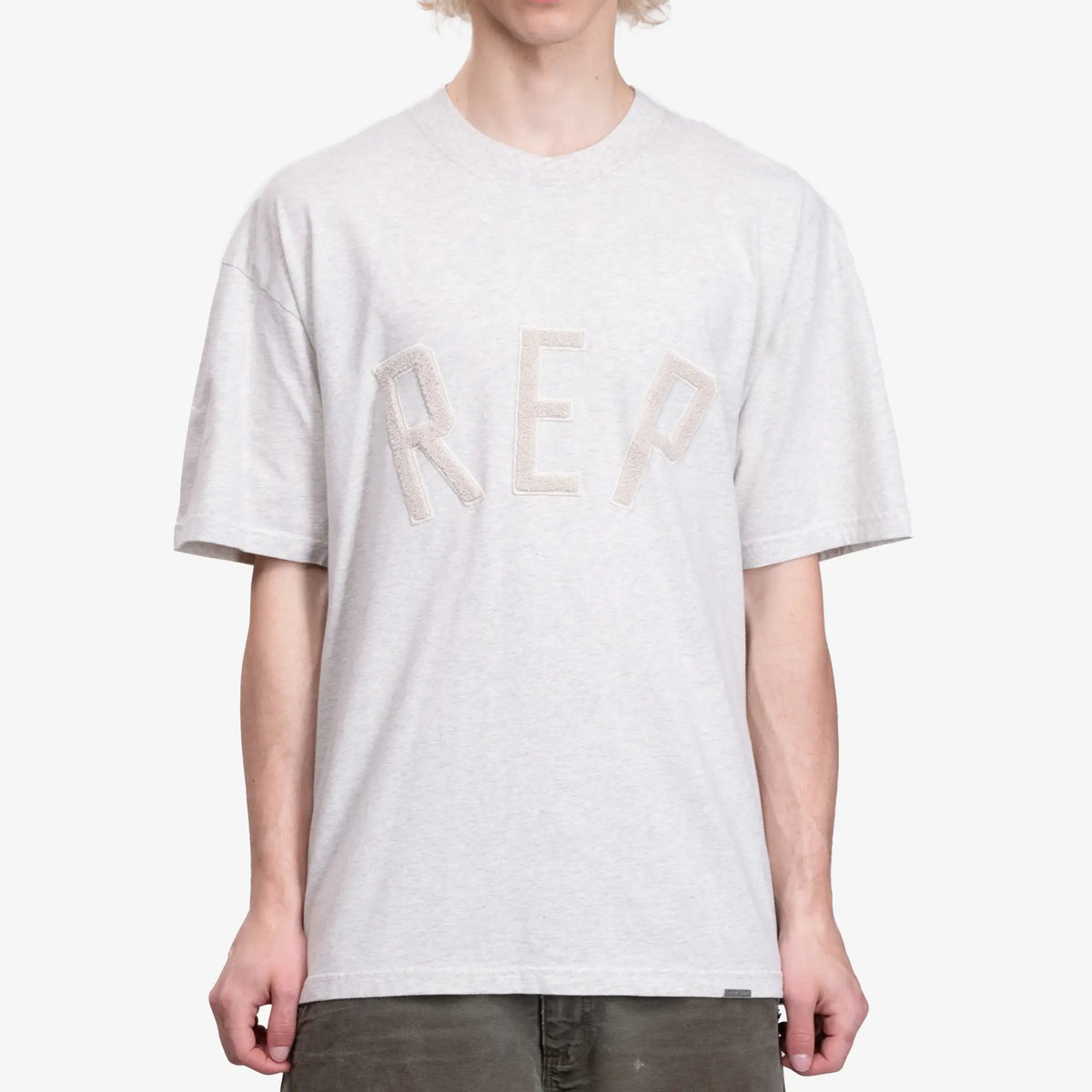 Represent Clothing Mens Rep Applique T-Shirt in Cream