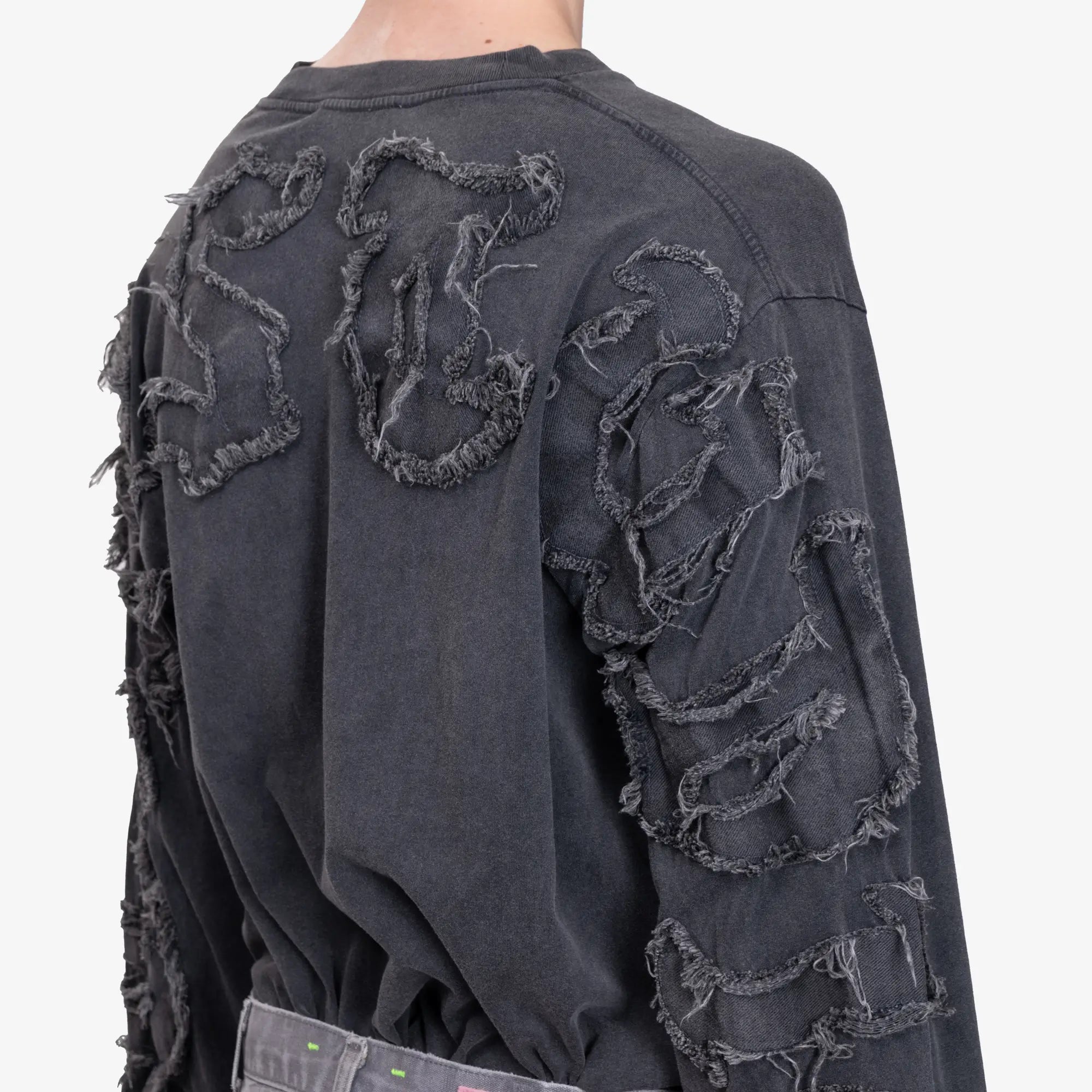 Acne Studios Logo Long Sleeve T-Shirt Faded Black - 5