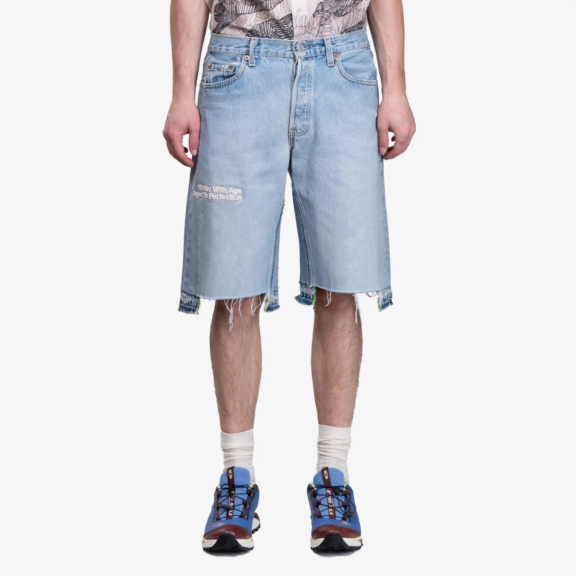 Better With Age Monroe Triple Wide Denim Shorts Indigo - 1