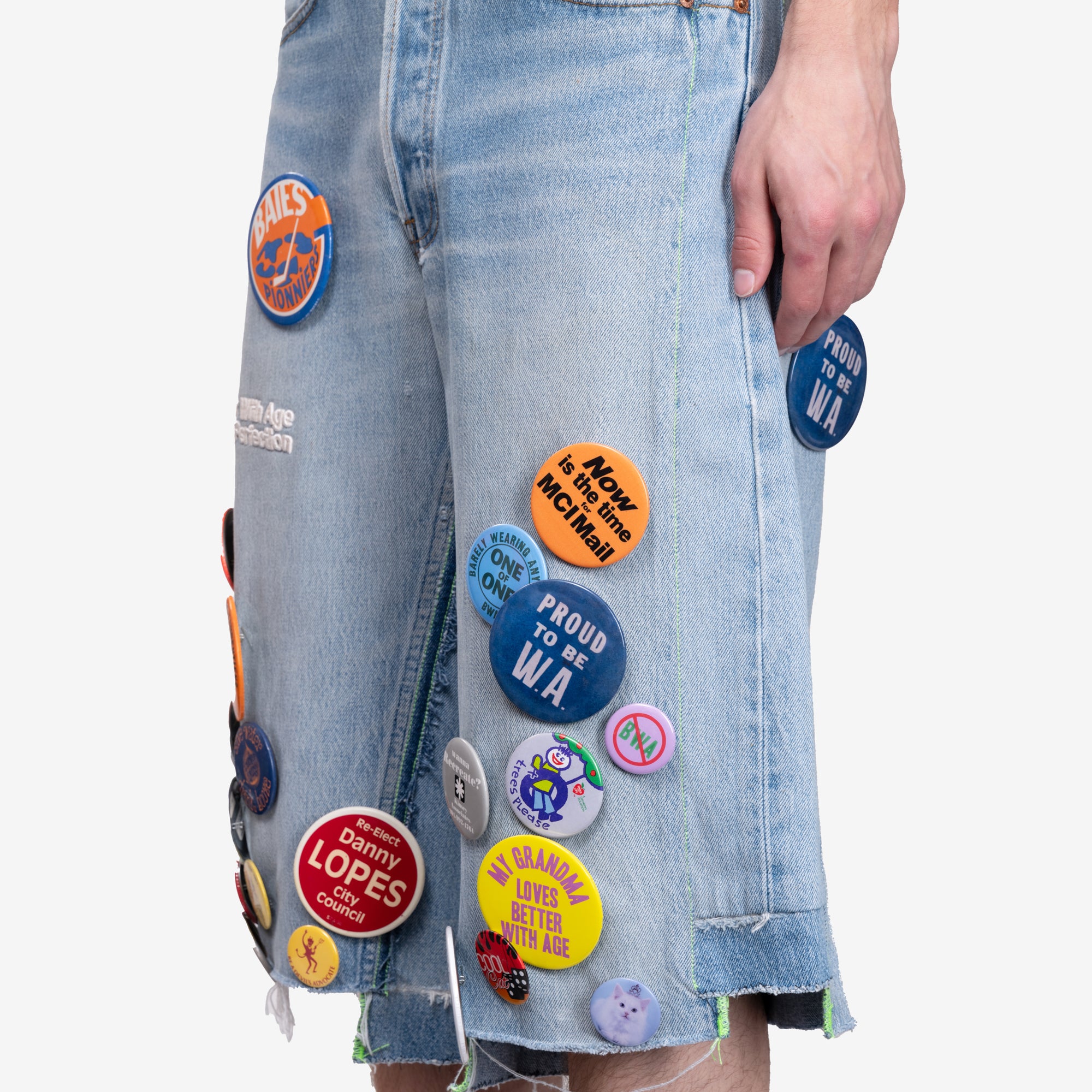 Photo of Better With Age Campaign Triple Wide Long Denim Shorts - 6