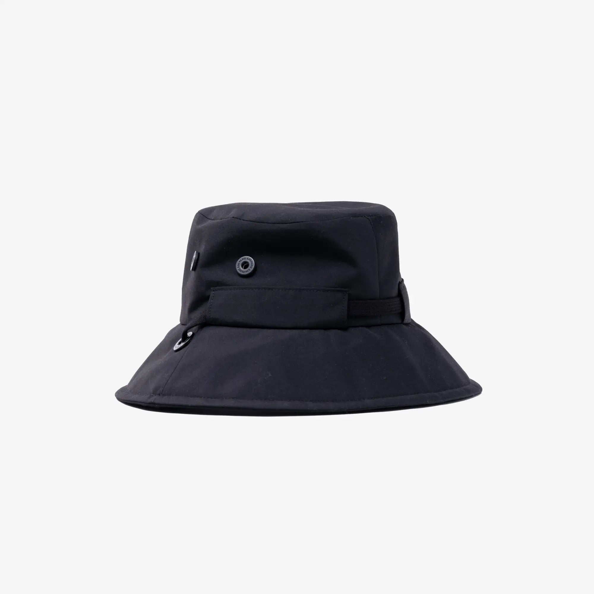 AMI Water Repellent String Bucket Hat Black - 4