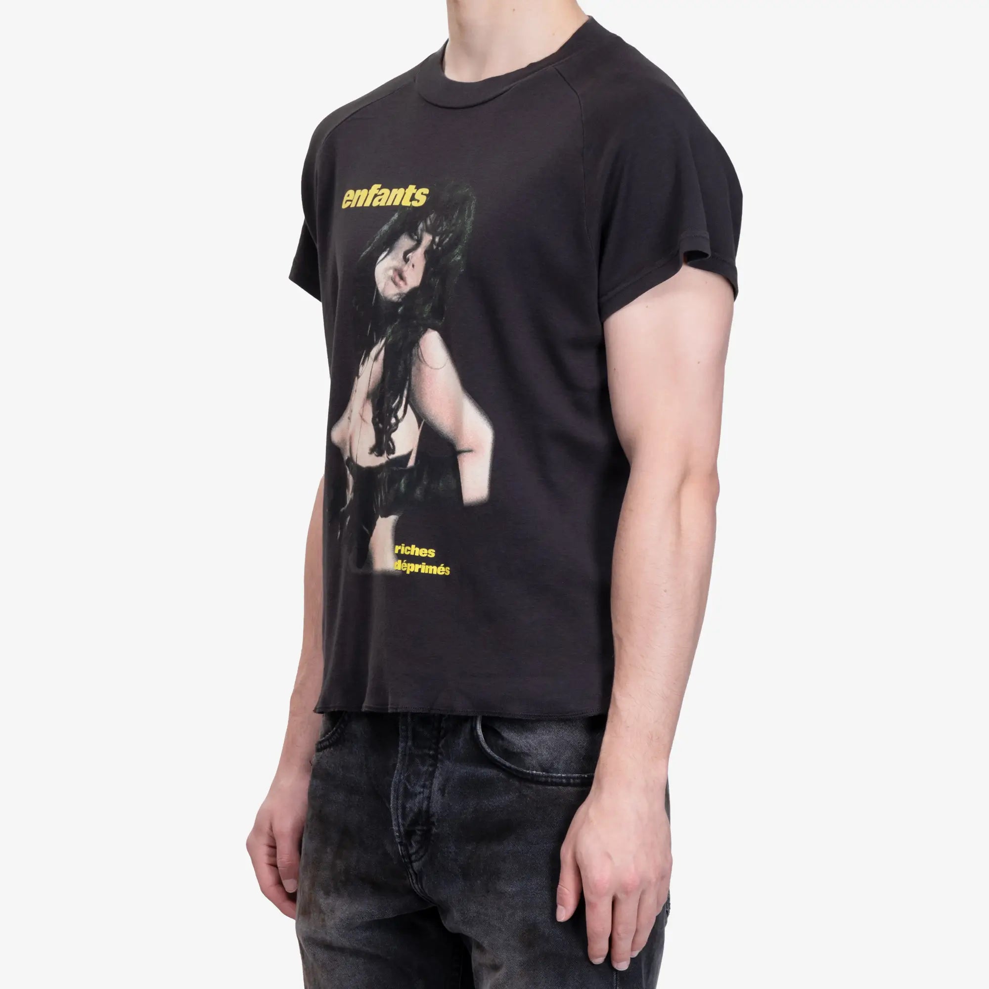 Enfants Riches Deprimes Slave Girl Raglan T-Shirt Faded Black - 3