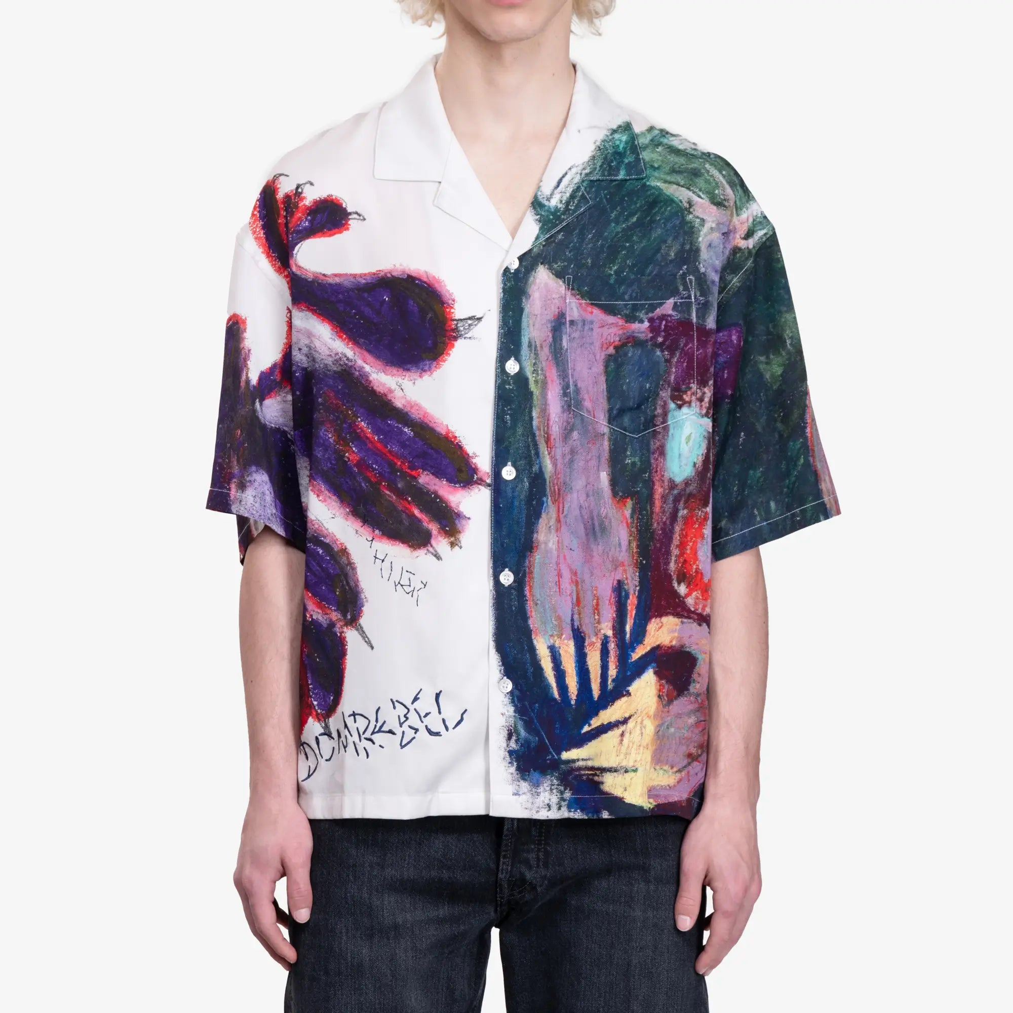 Dom Rebel Creature Camp Collar Shirt Ivory - 1