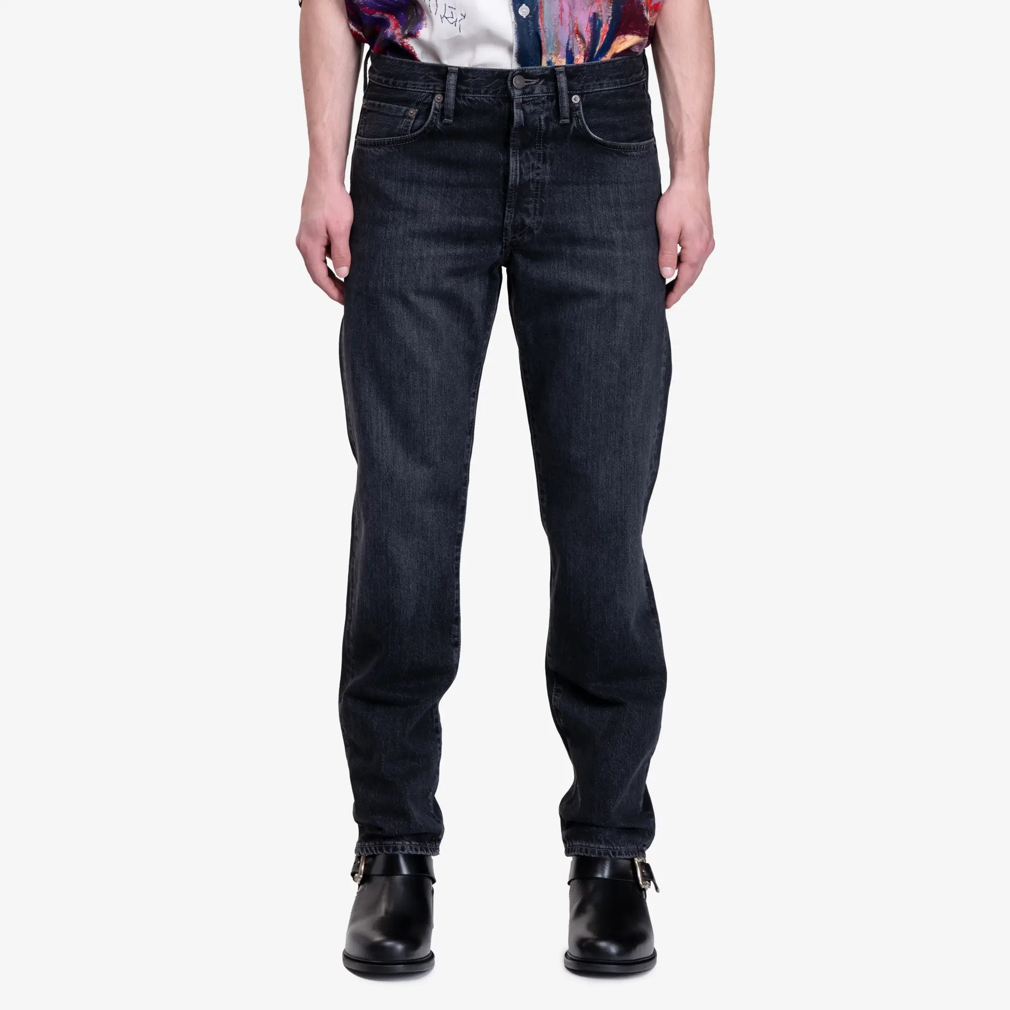 Acne Studios 1996M Vintage Black Regular Fit Jeans Black - 1