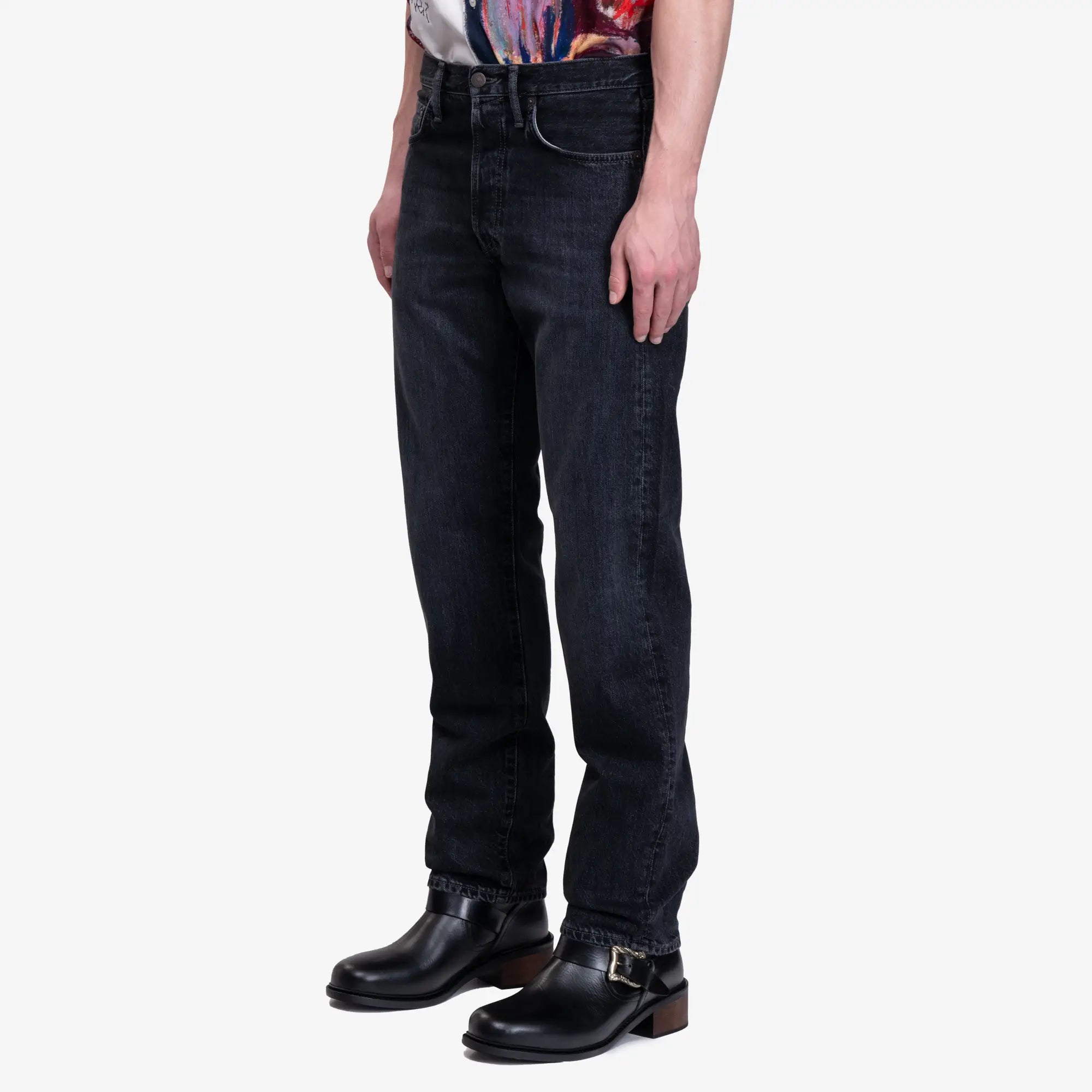 Acne Studios 1996M Vintage Black Regular Fit Jeans Black - 3
