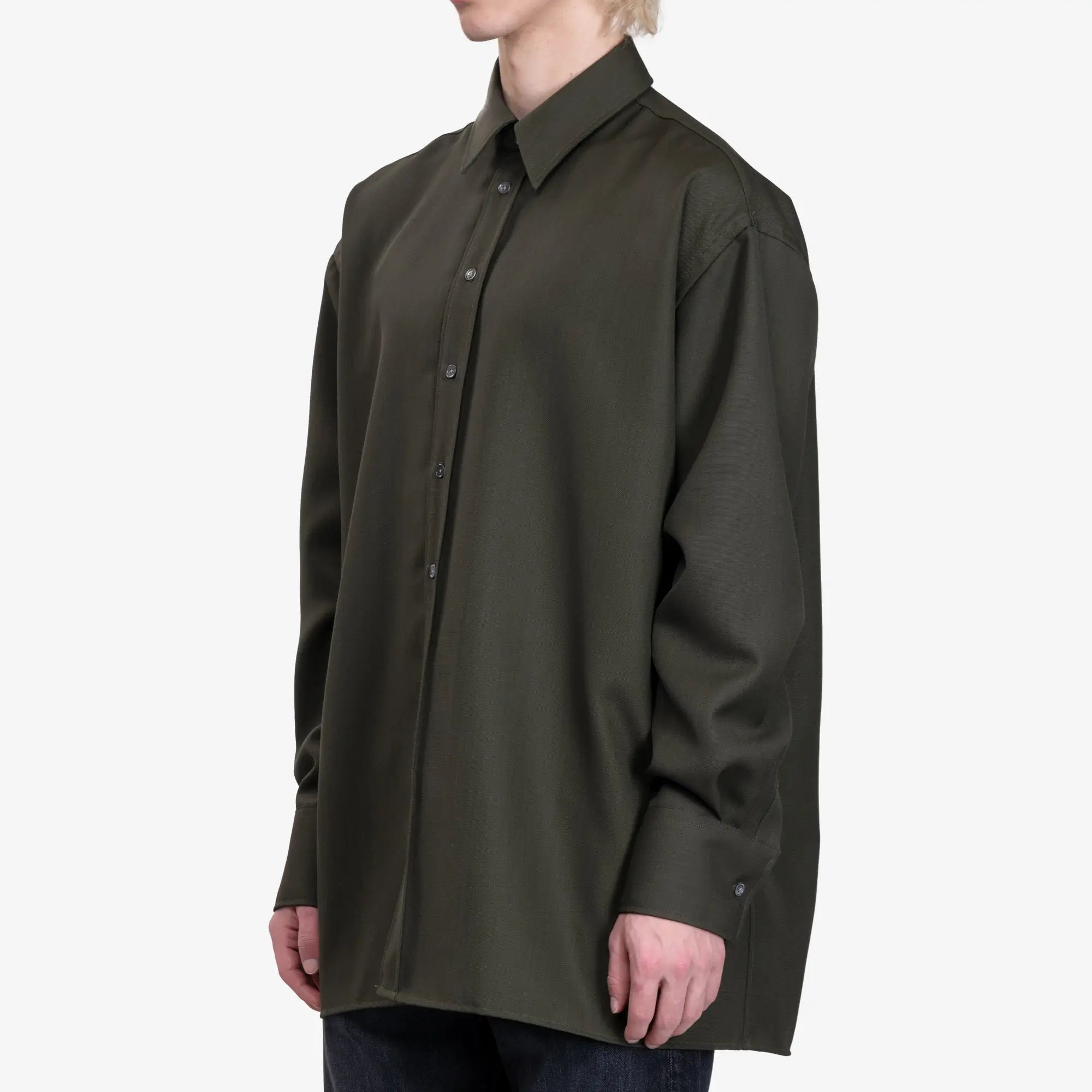 AMI Back Slit Oversize Shirt Loden - 3