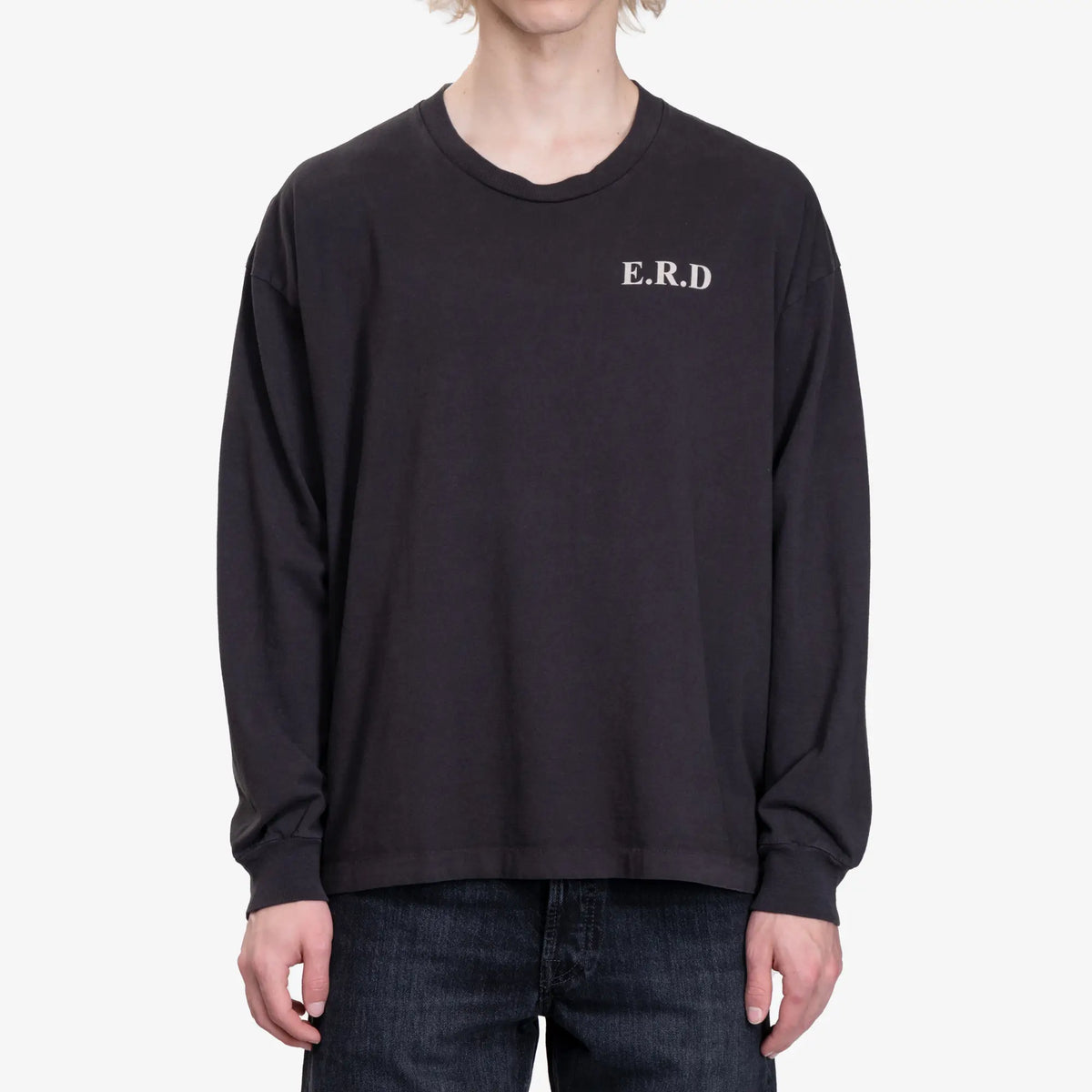 Mens Enfants Riches Déprimés Taking the Cure LS T-Shirt in Faded Black