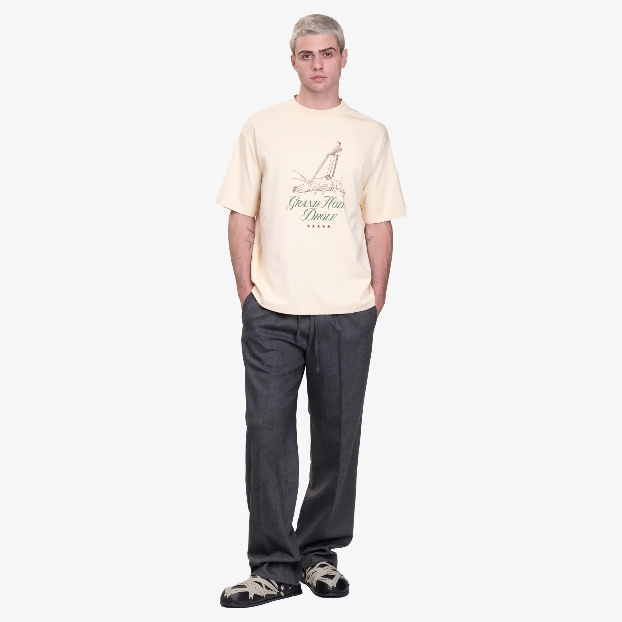 Drôle de Monsieur Le Tshirt Homard Natural Beige - 2