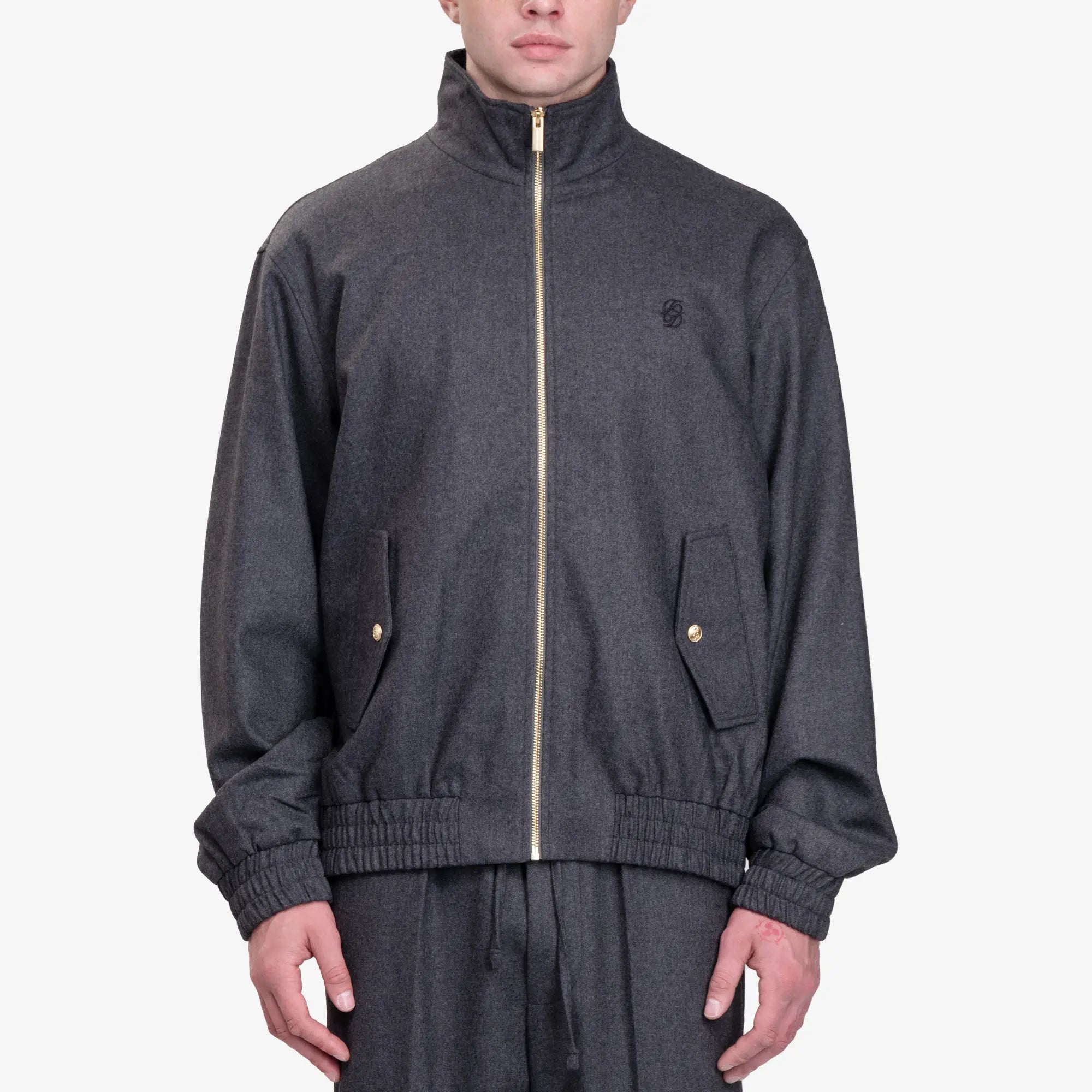 Drôle de Monsieur La Trackjacket Flanelle Grey - 1