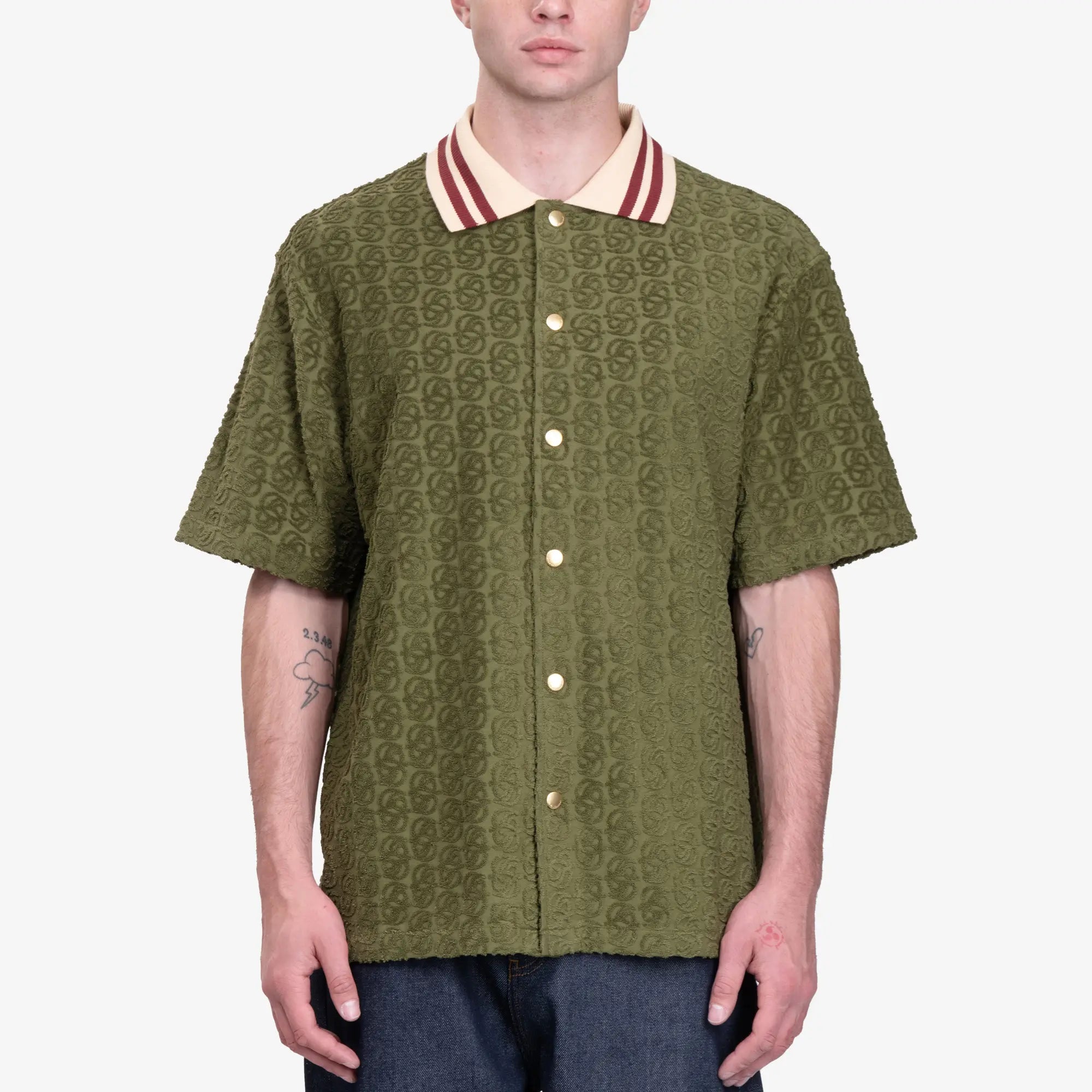 Drôle de Monsieur La Chemise Monogramme Dark Green - 1