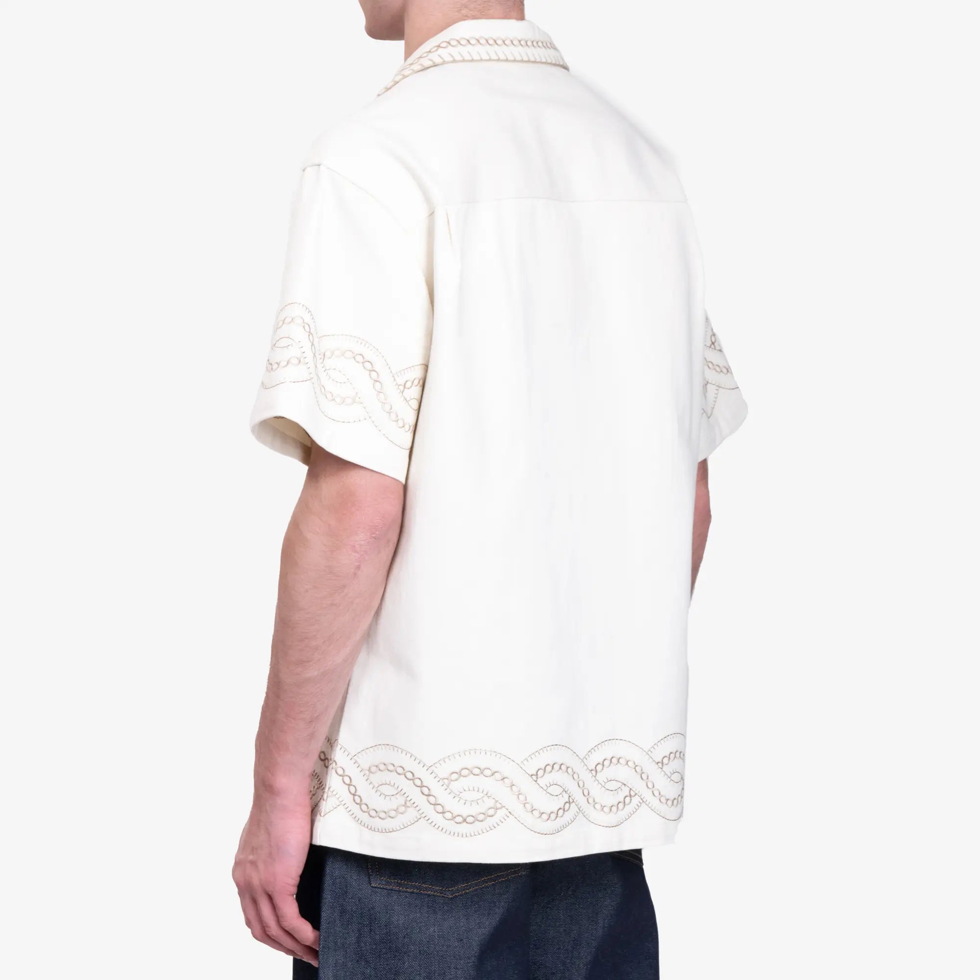 Drôle de Monsieur La Chemise Brodee Tresses Cream - 4