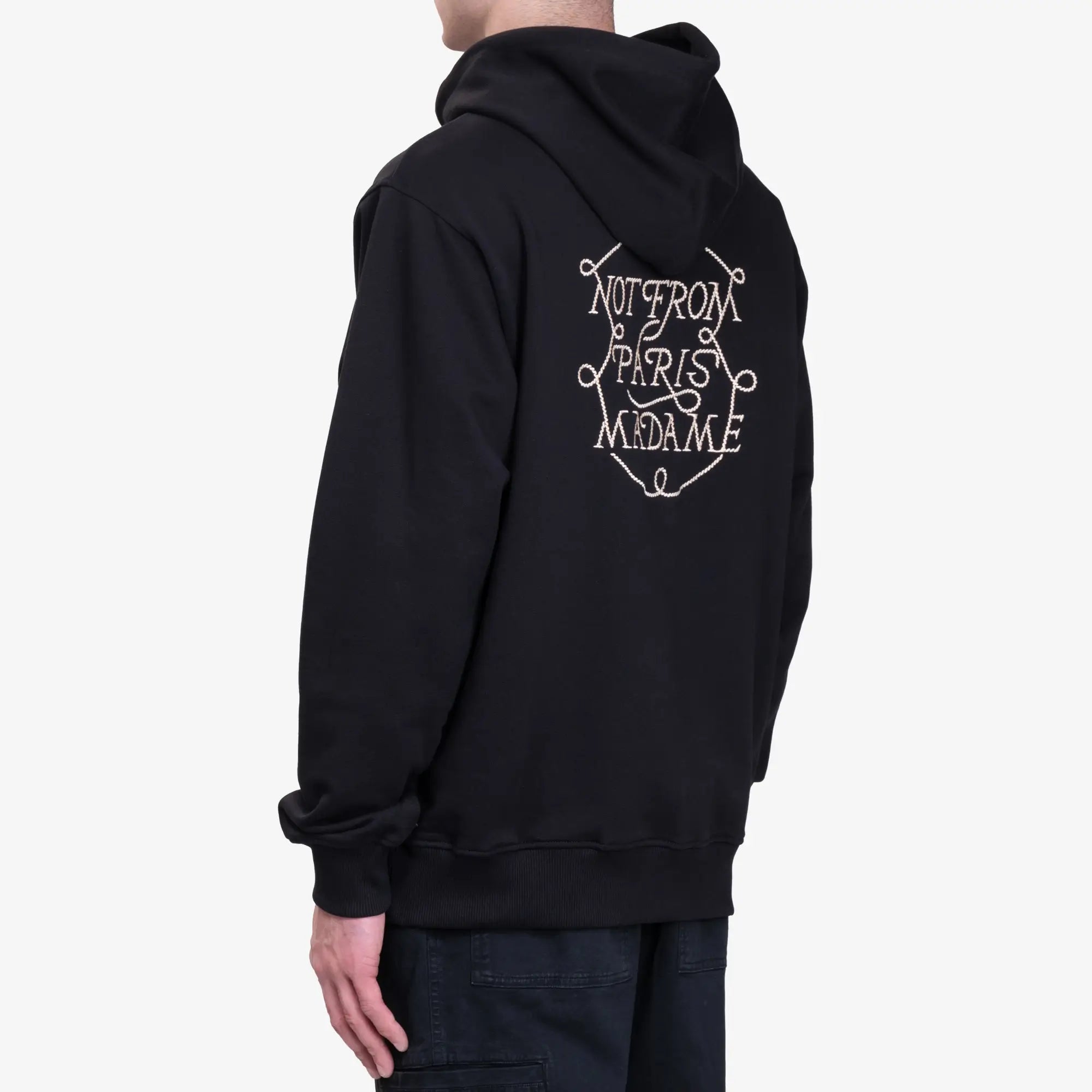 Drôle de Monsieur Le Hoodie Slogan Tresses Black - 4