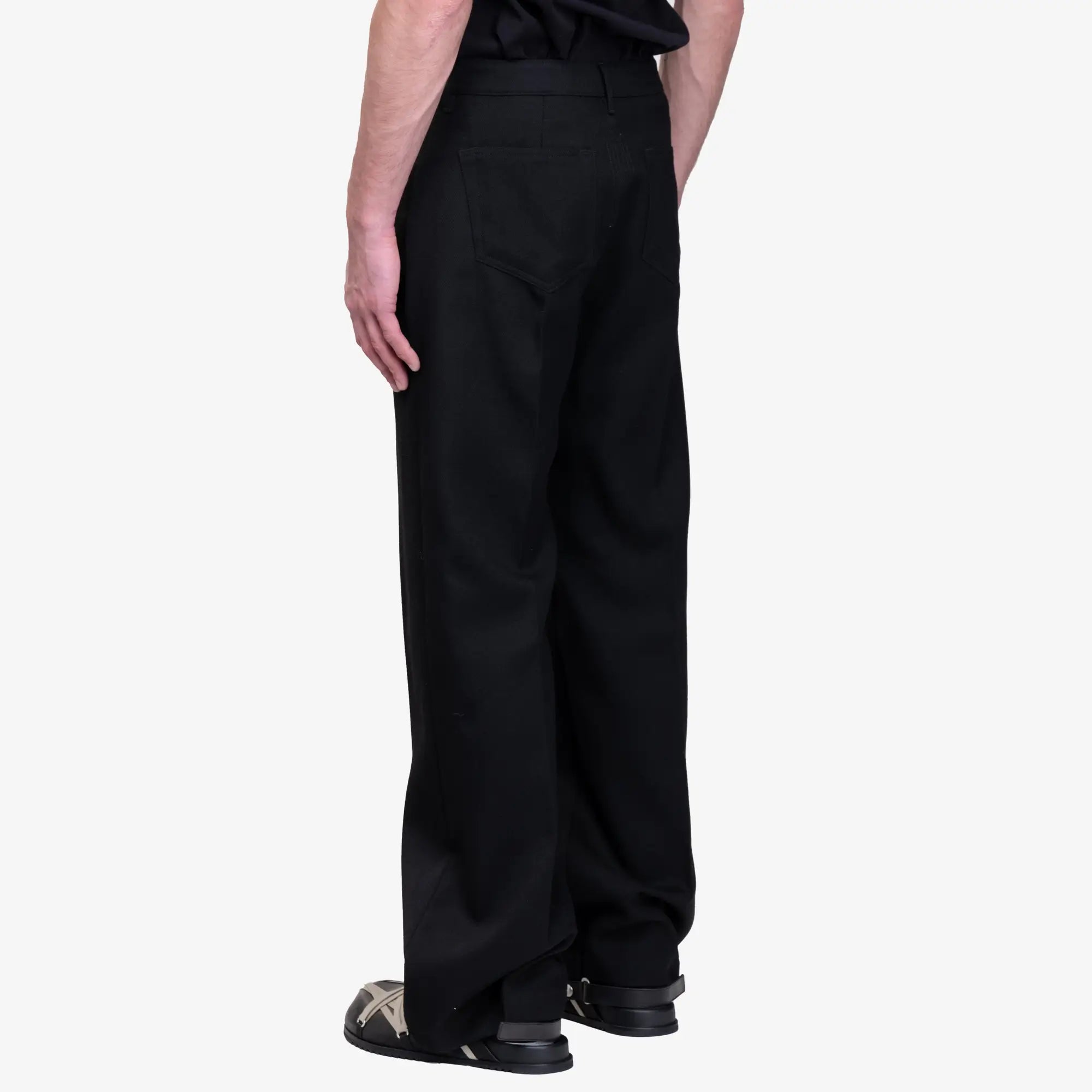 Rick Owens Geth Wool Pants Black - 4