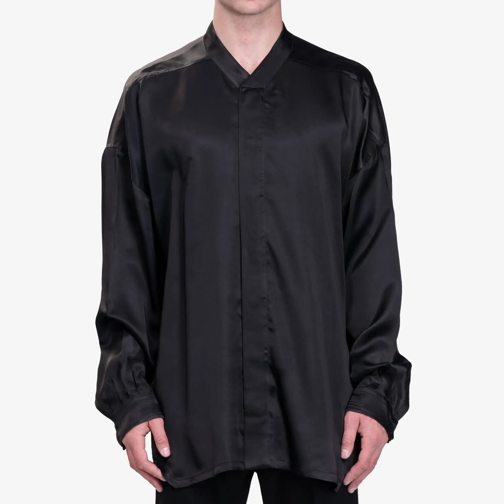 Rick Owens Jumbo Faun Shirt Black - 1