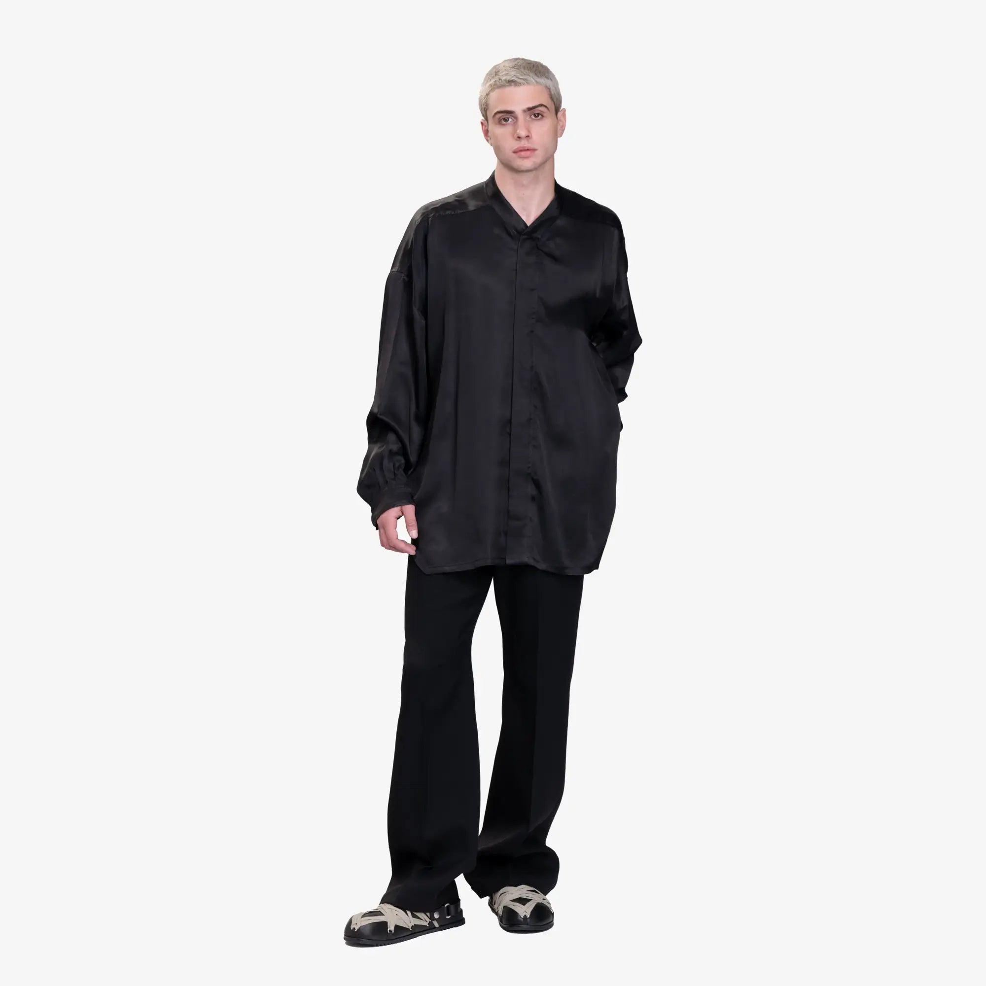 Rick Owens Jumbo Faun Shirt Black - 2