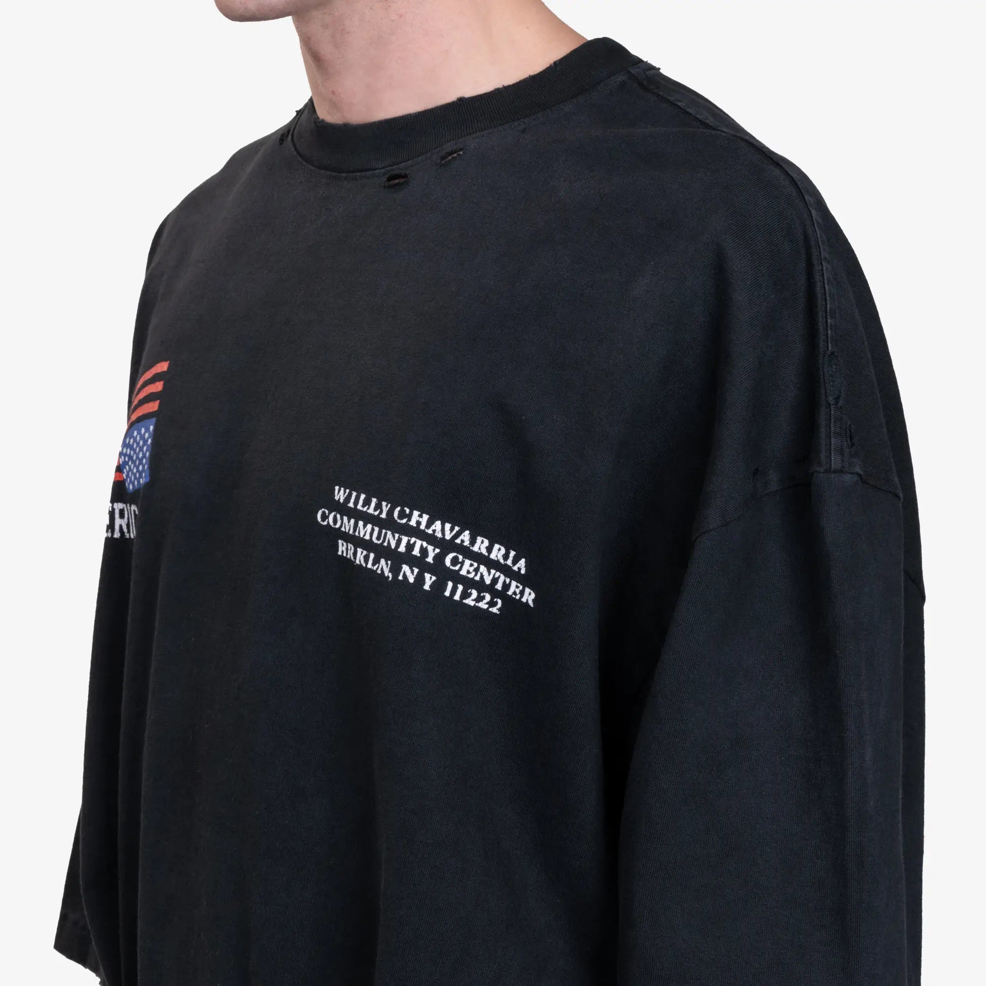 Willy Chavarria America Community Center Buffalo T-Shirt Black Beauty - 5