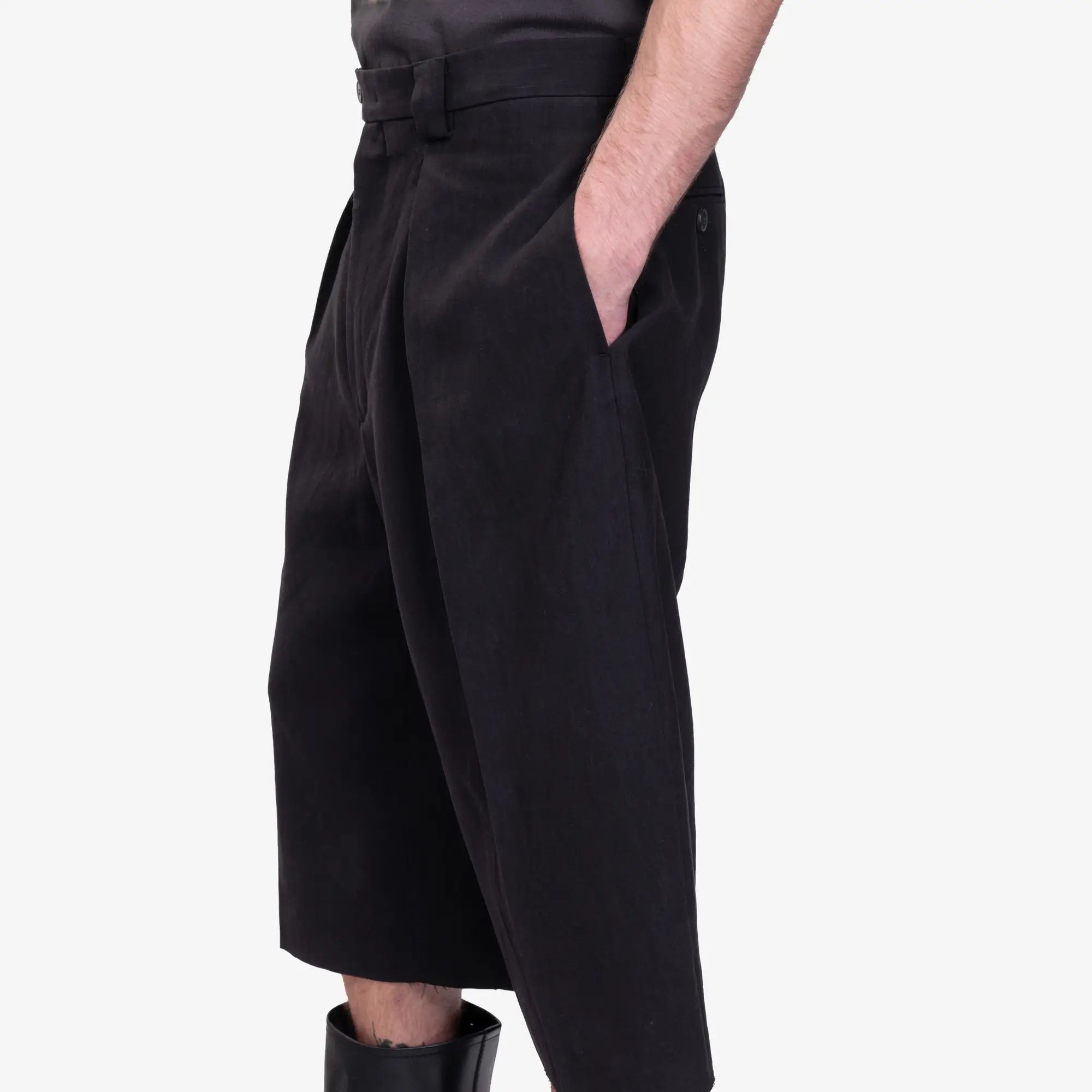 Enfants Riches Deprimes Linen Boiler Room Shorts Black - 5