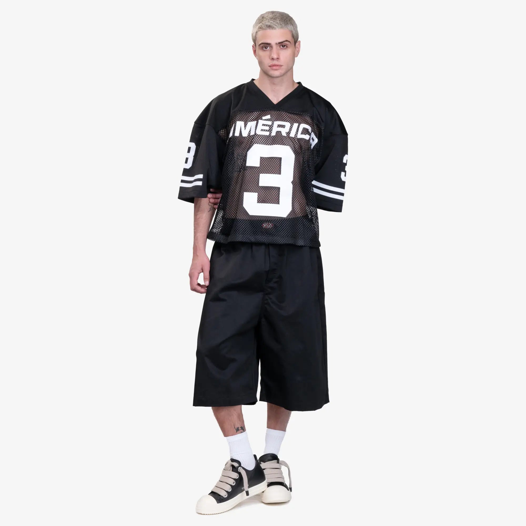 Rick Owens Jumbolace Low - Top Leather Sneakers Black - 2