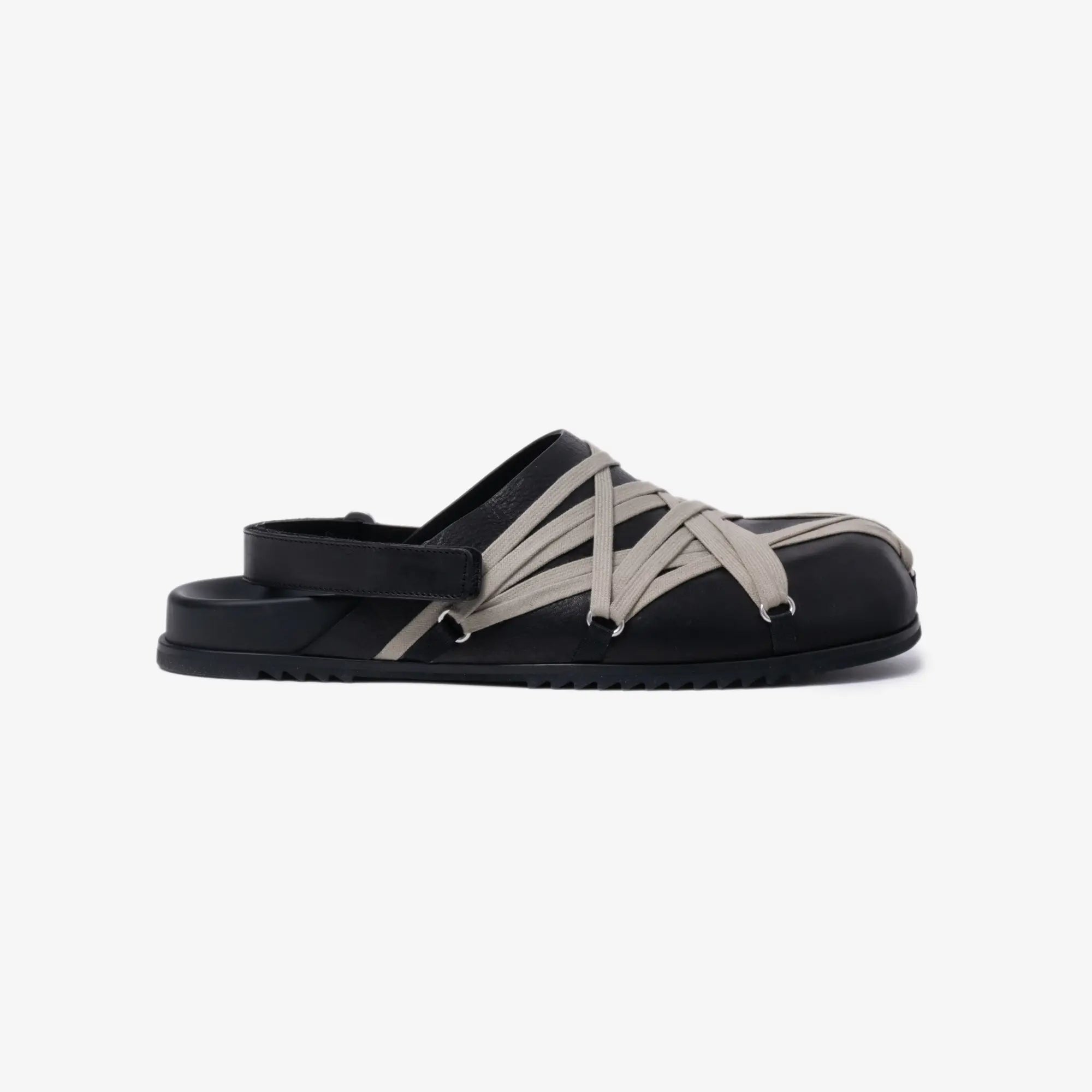 Rick Owens Megalace Leather Mules Granola - 5
