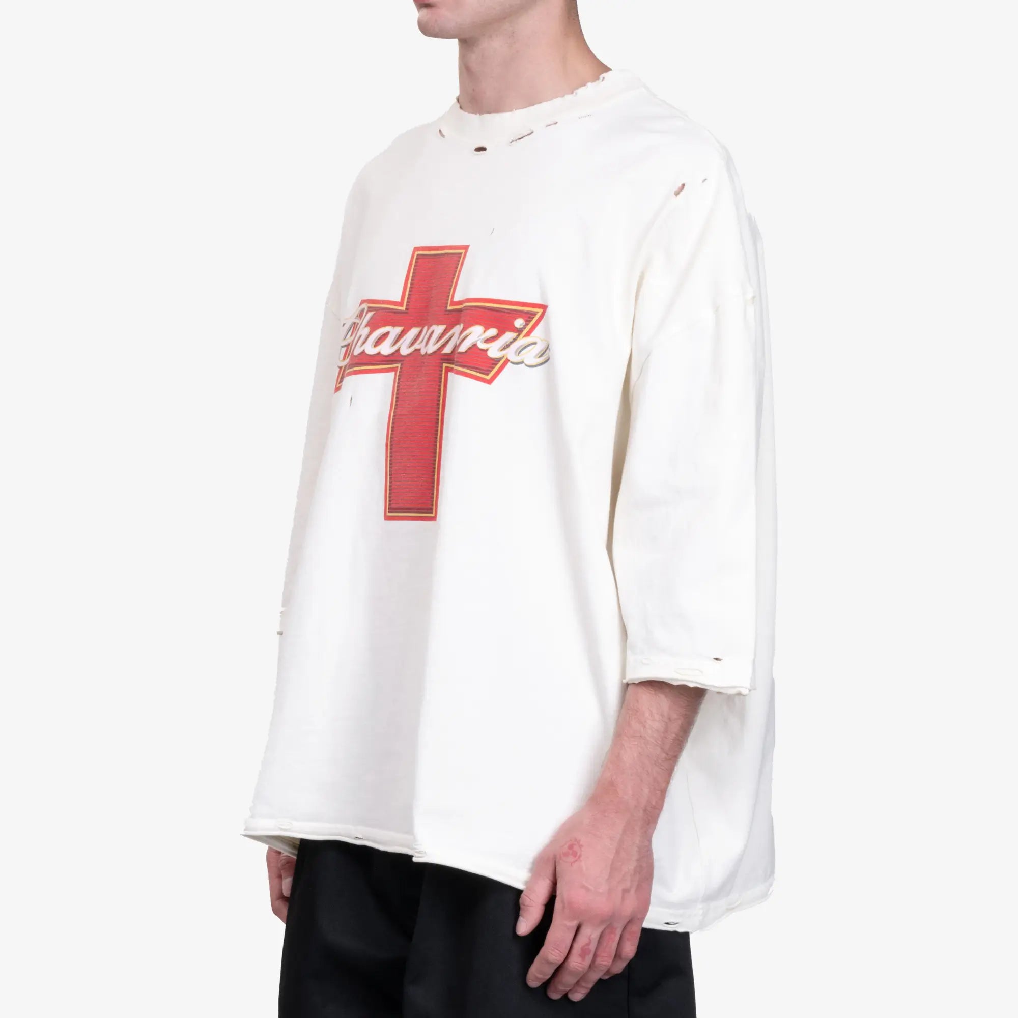 Willy Chavarria Budweiserria Buffalo T-Shirt Snow White - 3