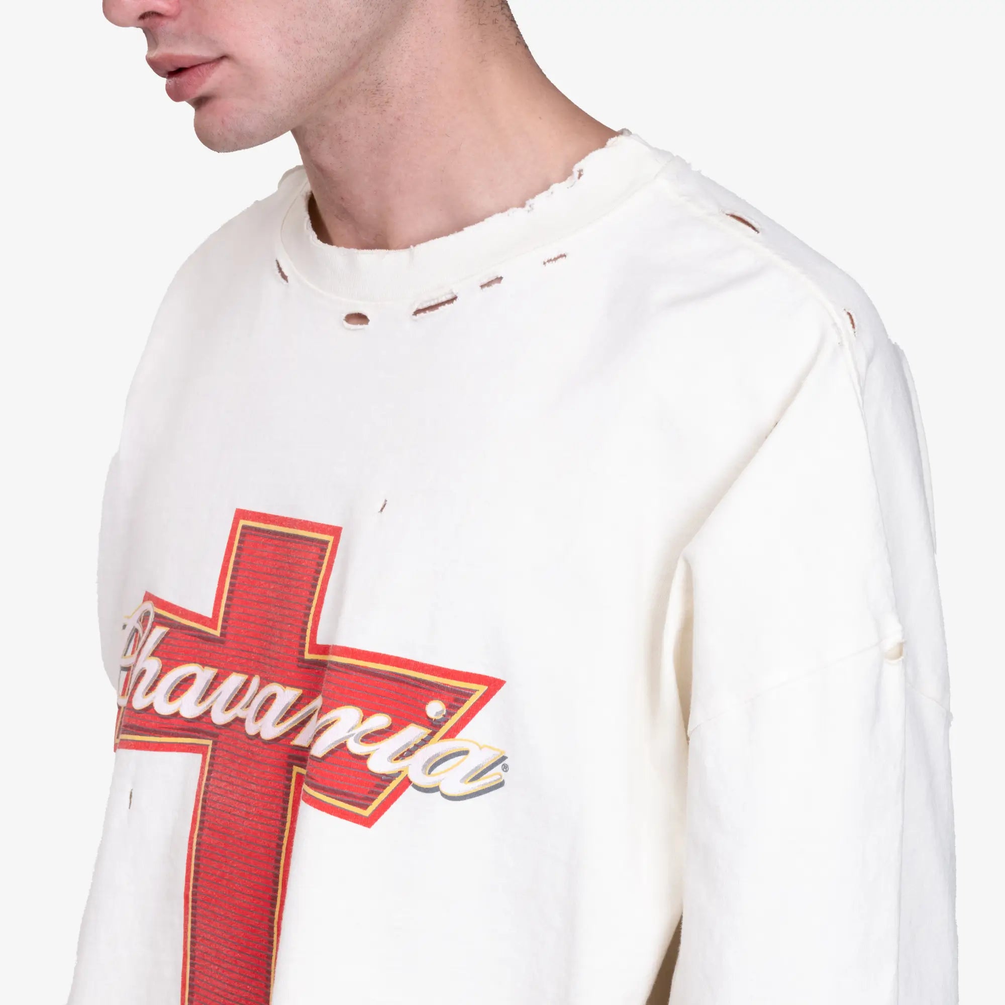 Willy Chavarria Budweiserria Buffalo T-Shirt Snow White - 5