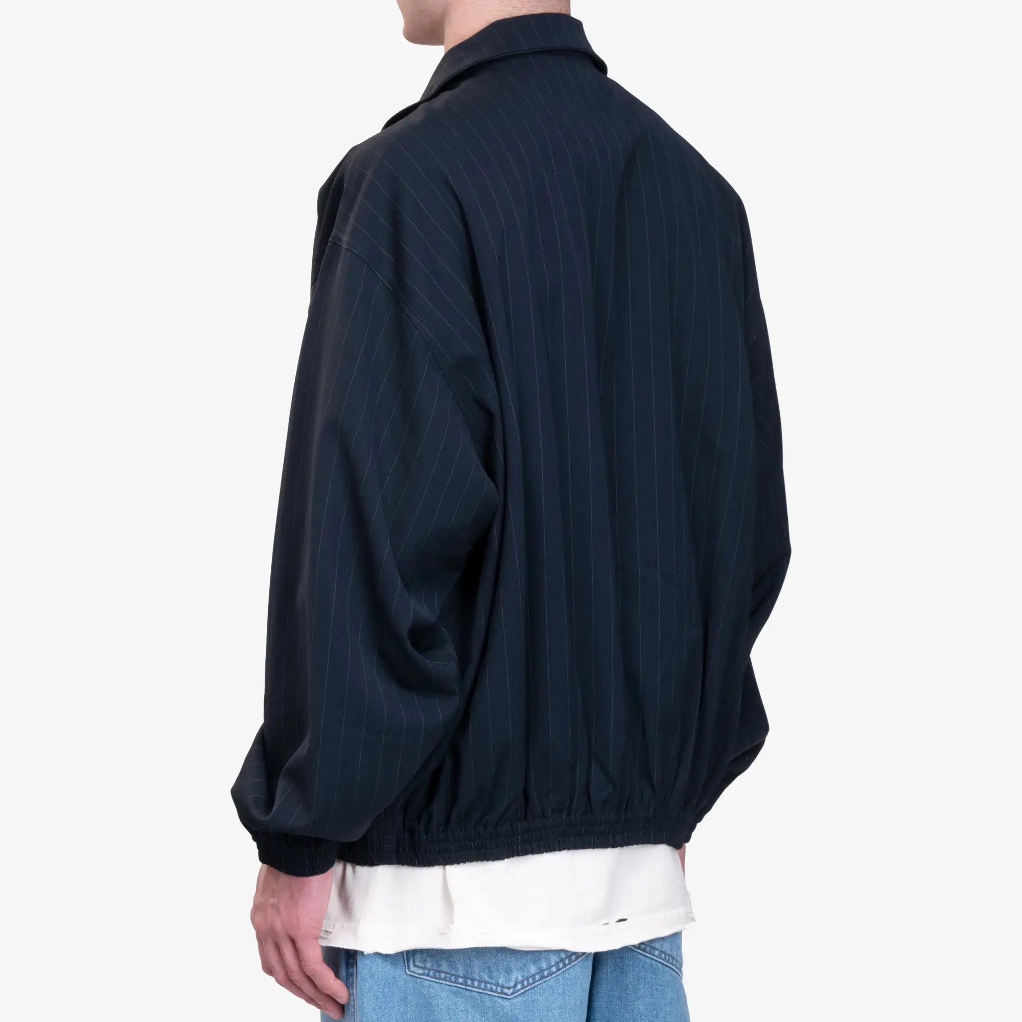 Acne Studios Zipper Pinstripe Jacket Navy - 4