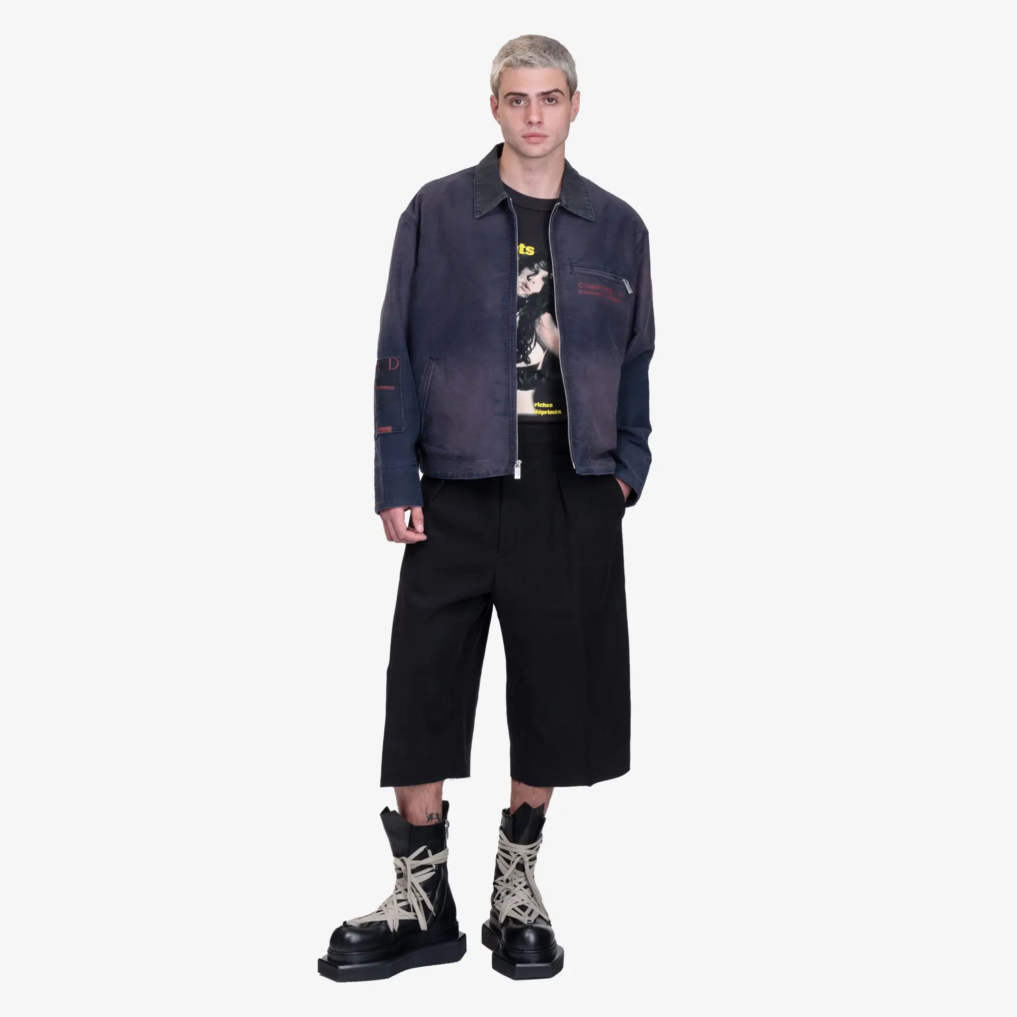 Enfants Riches Deprimes Linen Boiler Room Shorts Black - 2