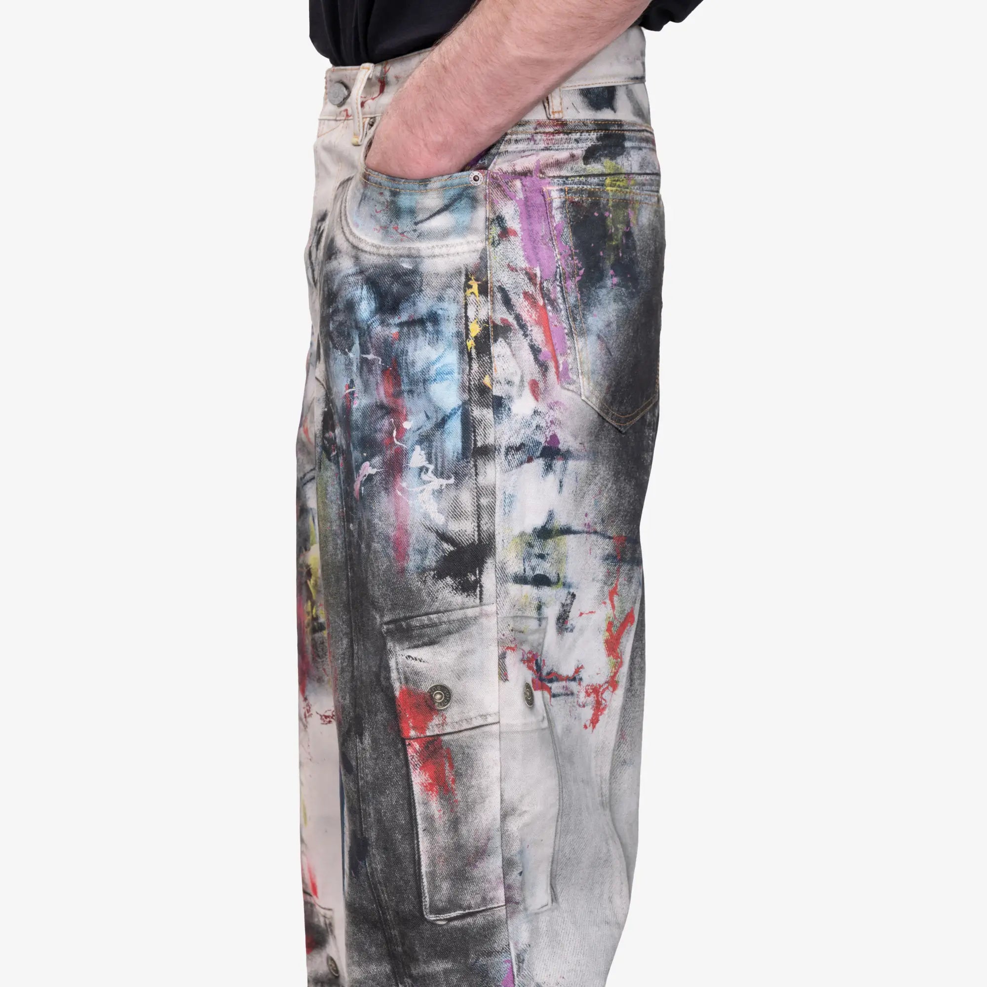 Acne Studios 1981M Trompe Loeil Baggy Fit Jeans White - 5