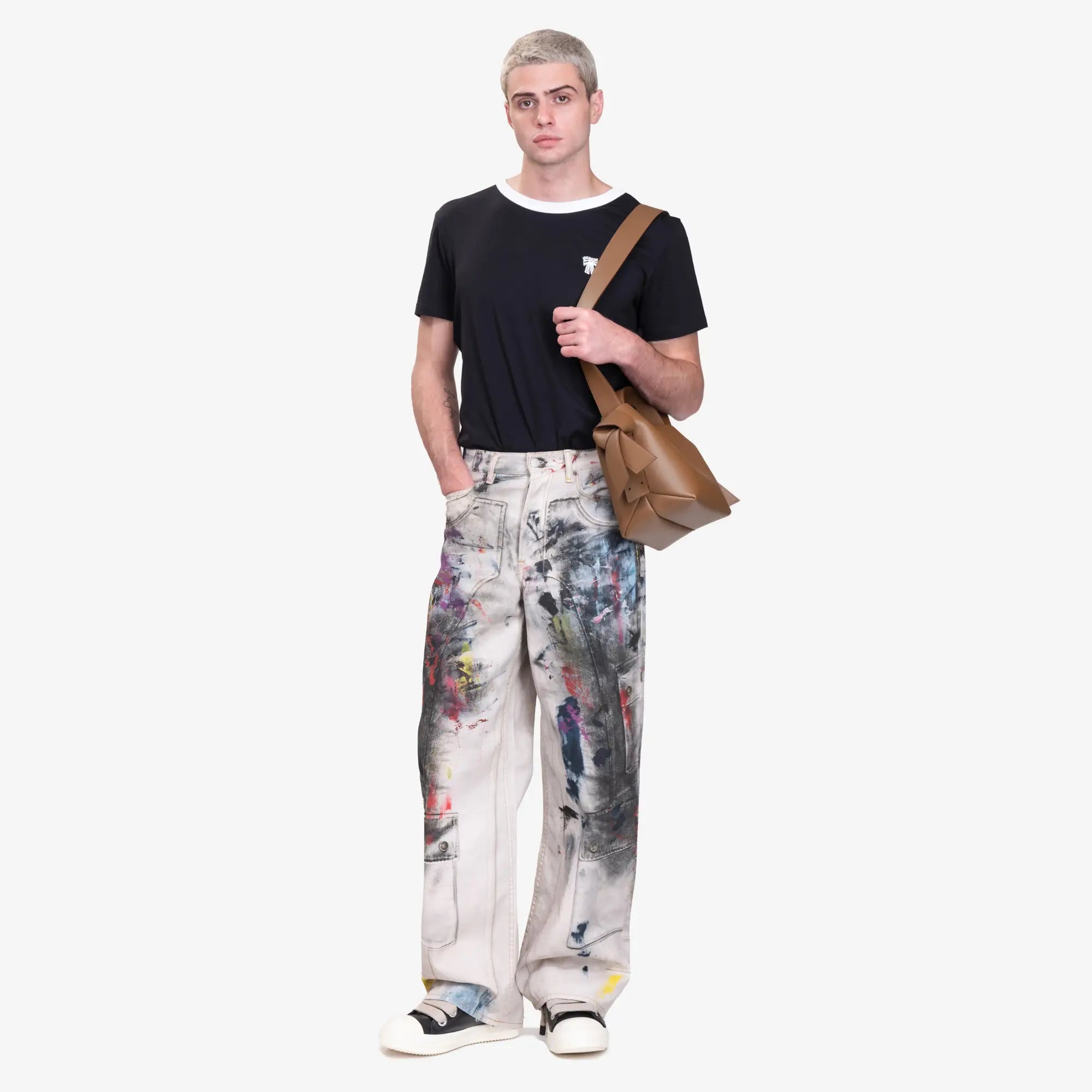 Acne Studios 1981M Trompe Loeil Baggy Fit Jeans White - 2