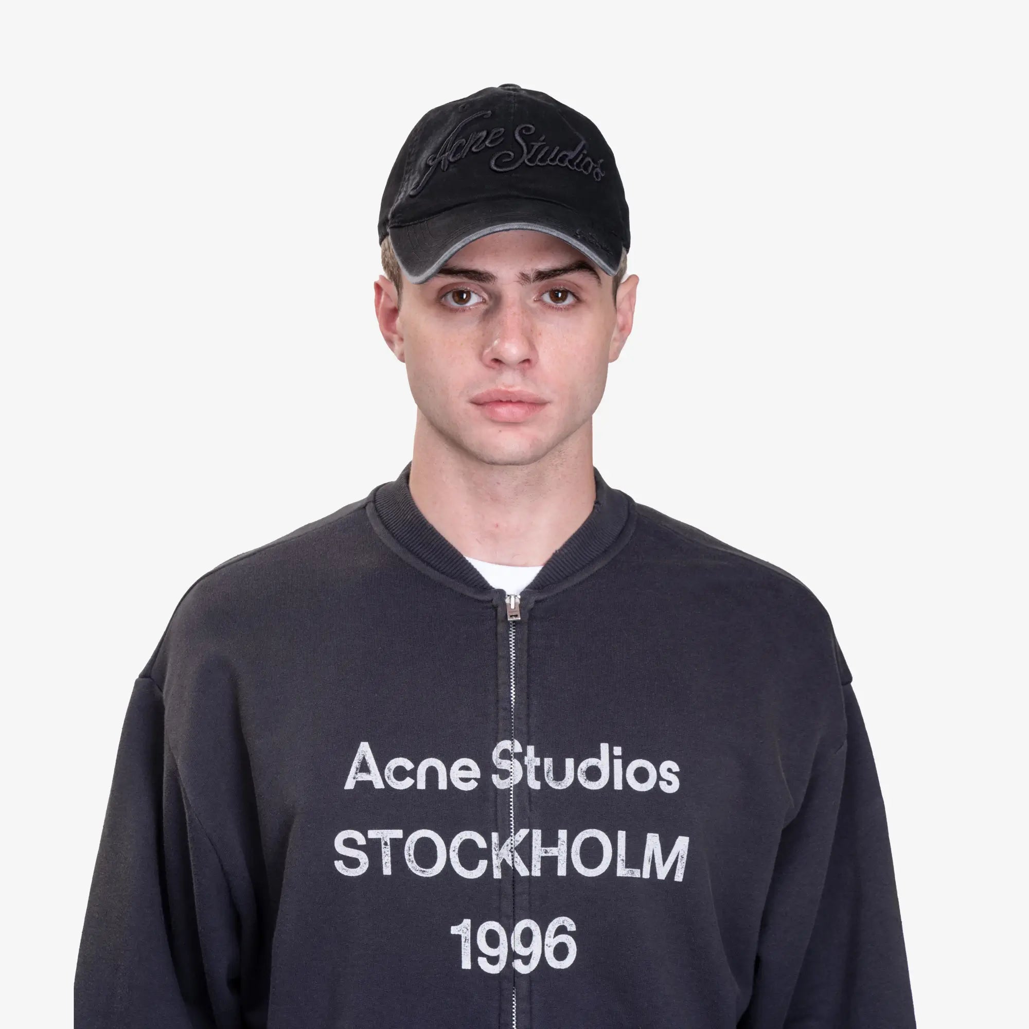 Acne Studios Tonal Script Logo Cap Black - 2