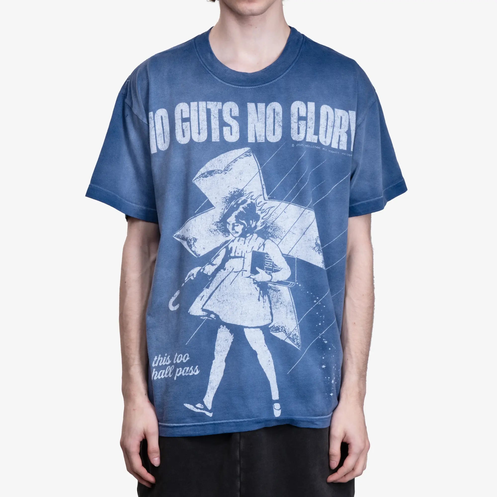 HELLSTAR Carry Your Cross T-Shirt Blue - 1