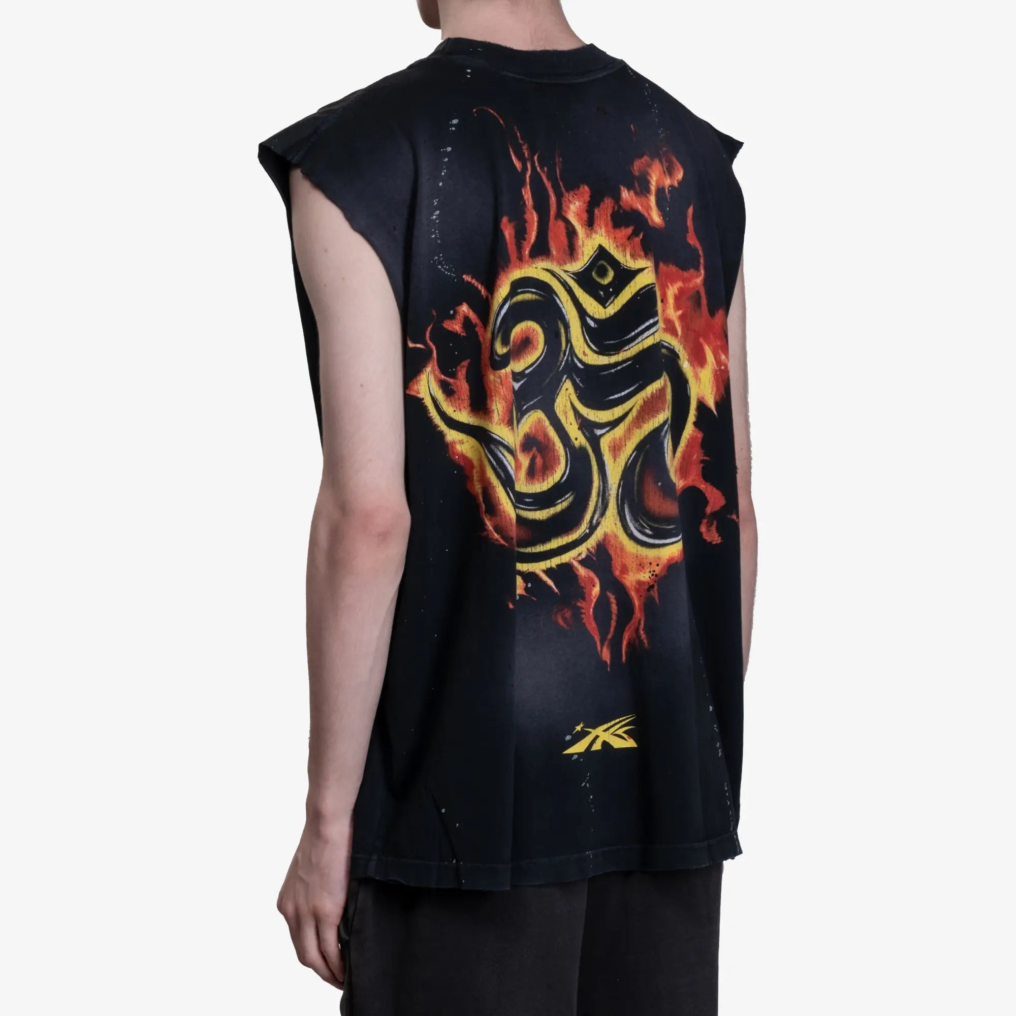 HELLSTAR Inner Peace Skeleton Cut Off T-Shirt Black - 4