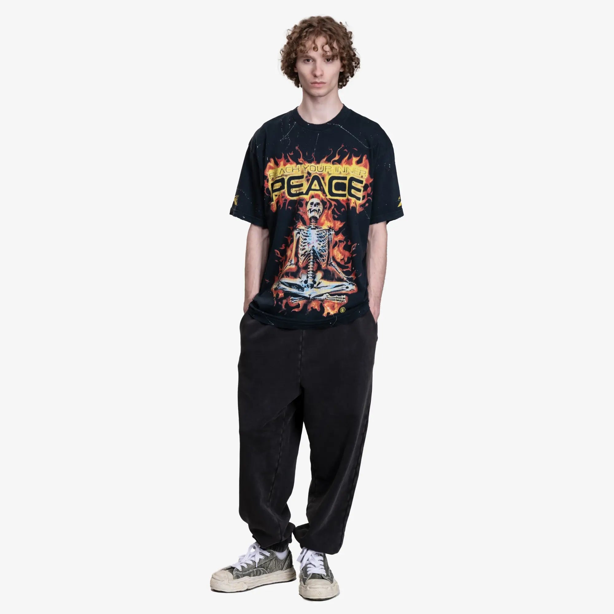 HELLSTAR Inner Peace Skeleton T-Shirt Black - 2